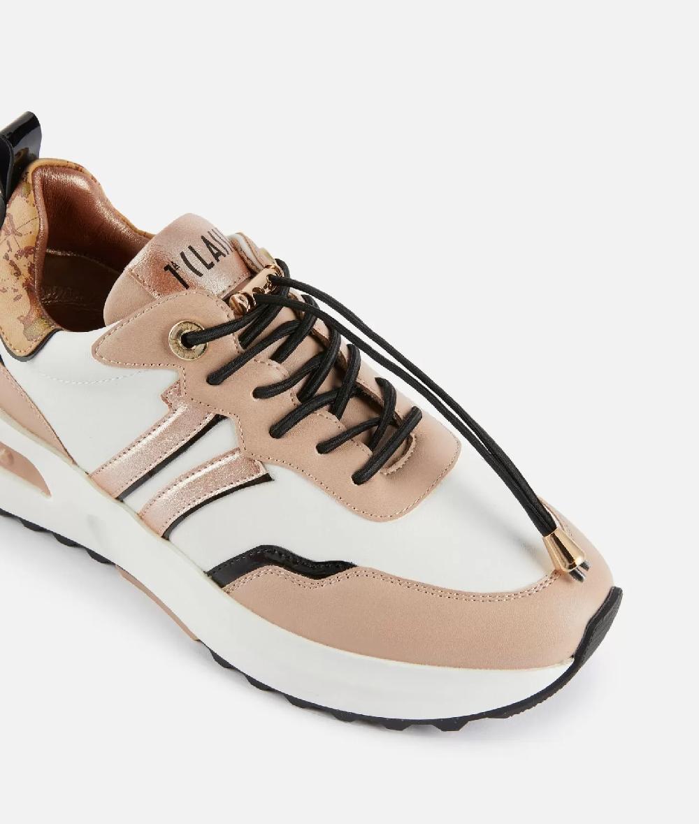 Alviero martini 1a classe Geo Road Seoul sneakers in eco nappa liscia Nude Negozi Online