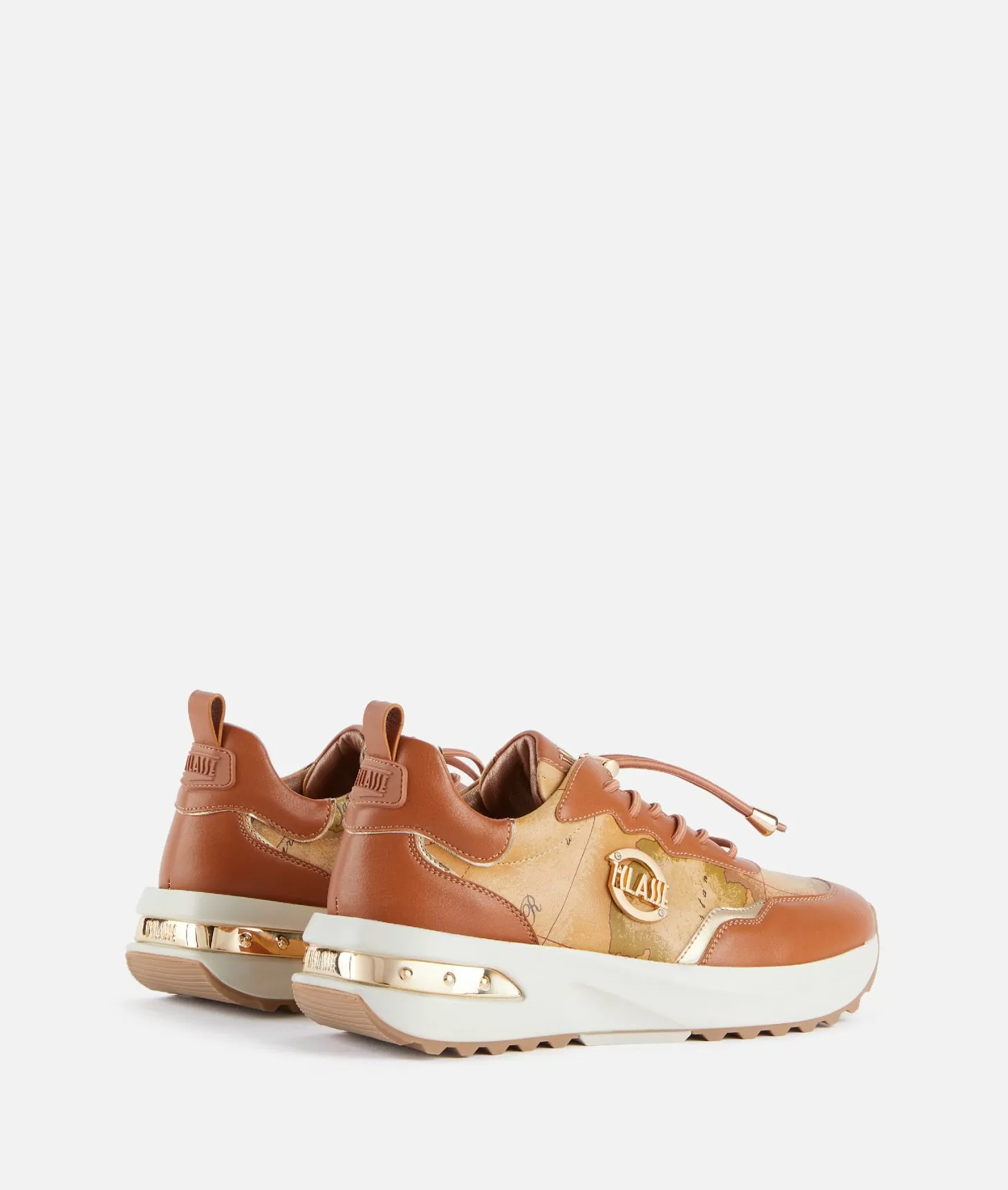 Alviero martini 1a classe Geo Road Marrakech sneakers in eco nappa Castagna Consegna Veloce