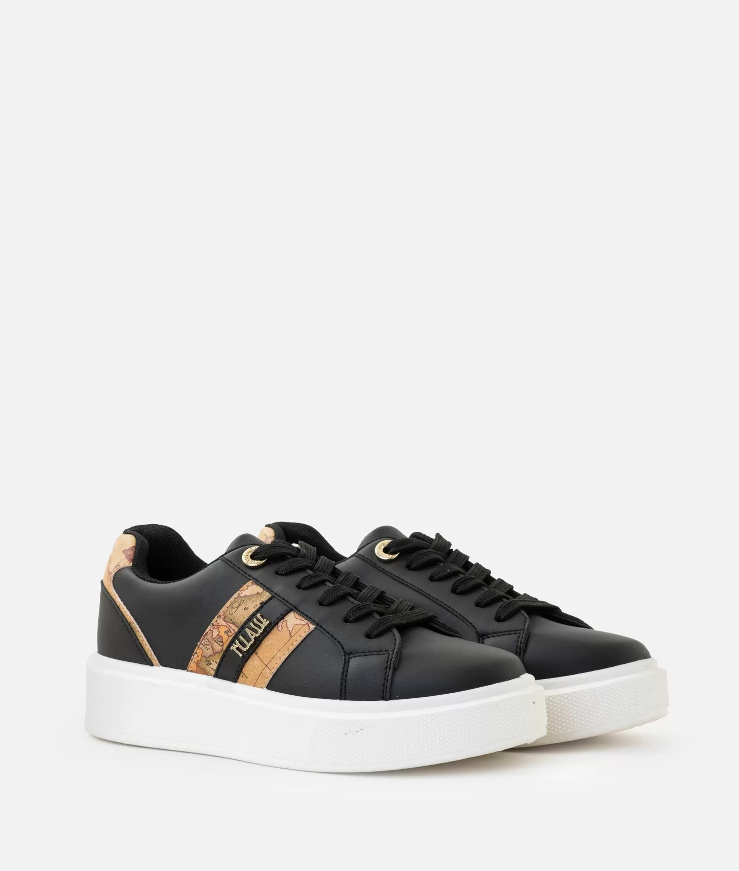 Alviero martini 1a classe Sneakers in eco nappa con logo e bande Geo Classic Nere Shopping Online