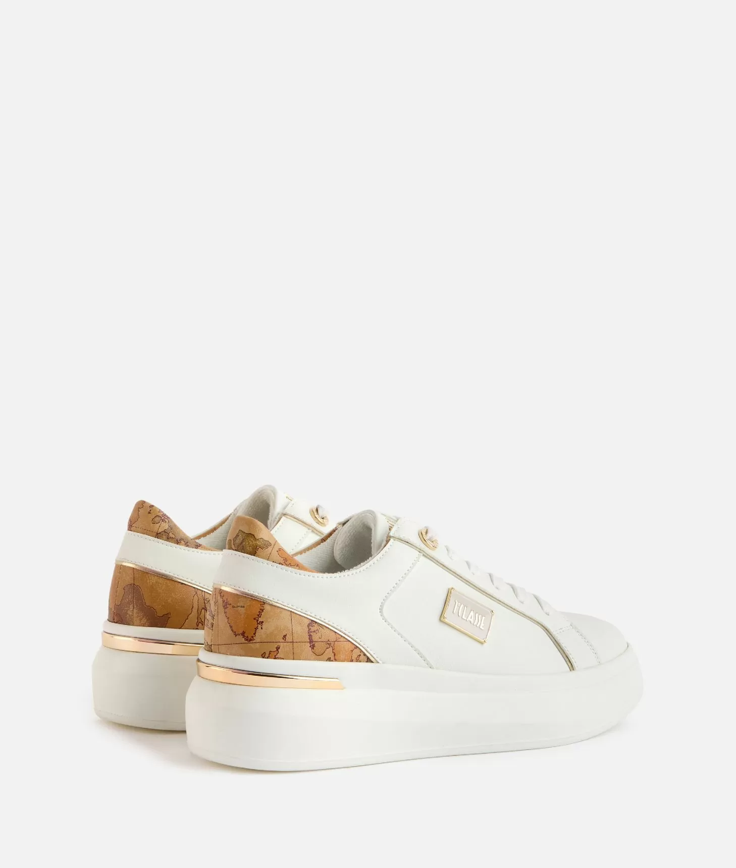 Alviero martini 1a classe Sneakers in eco nappa con targhetta smaltata 1ᴬ Classe Bianche Prezzo Ridotto
