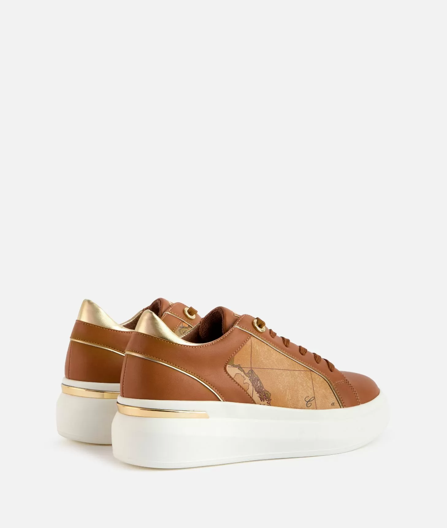 Alviero martini 1a classe Sneakers in eco nappa con logo in alta frequenza Cuoio Sottocosto