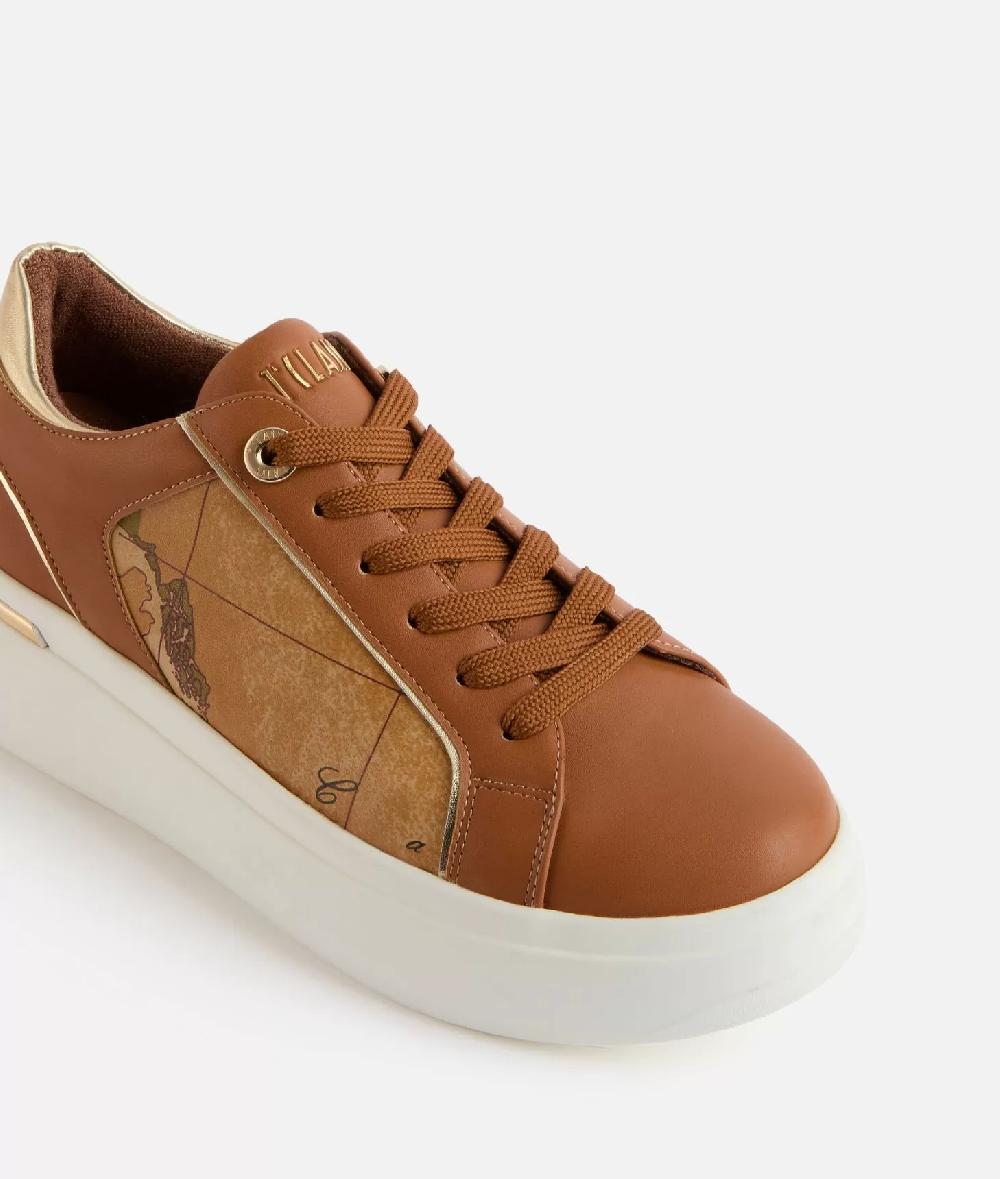 Alviero martini 1a classe Sneakers in eco nappa con logo in alta frequenza Cuoio Sottocosto
