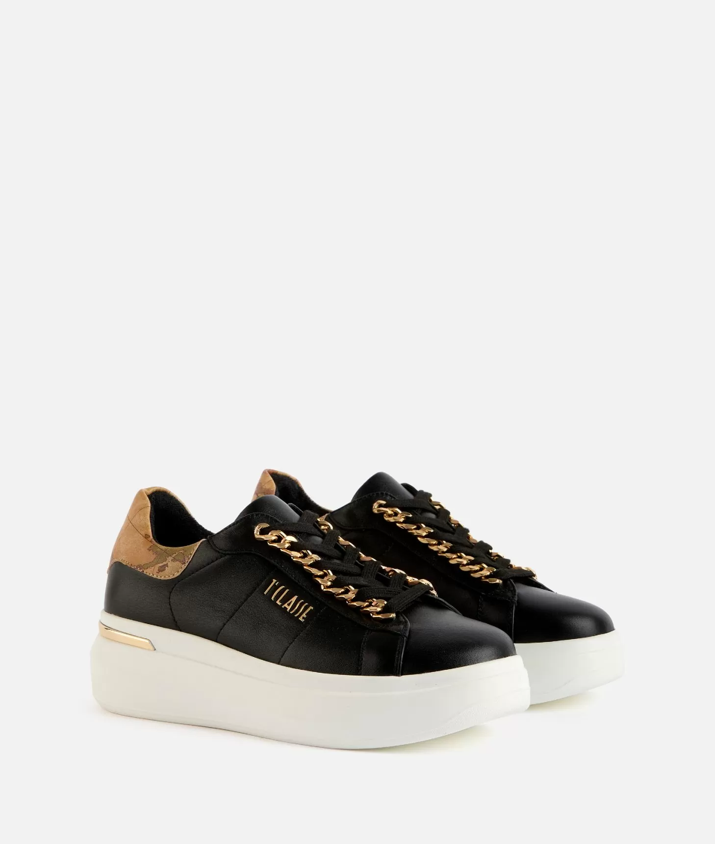 Alviero martini 1a classe Sneakers in eco nappa con dettaglio catena Nere Convenienza