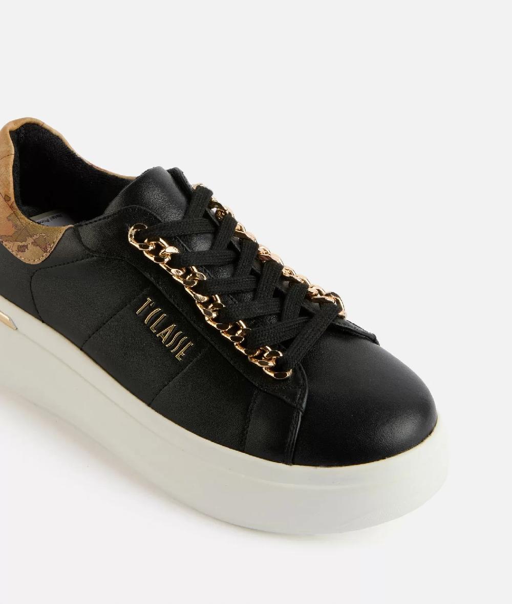Alviero martini 1a classe Sneakers in eco nappa con dettaglio catena Nere Convenienza