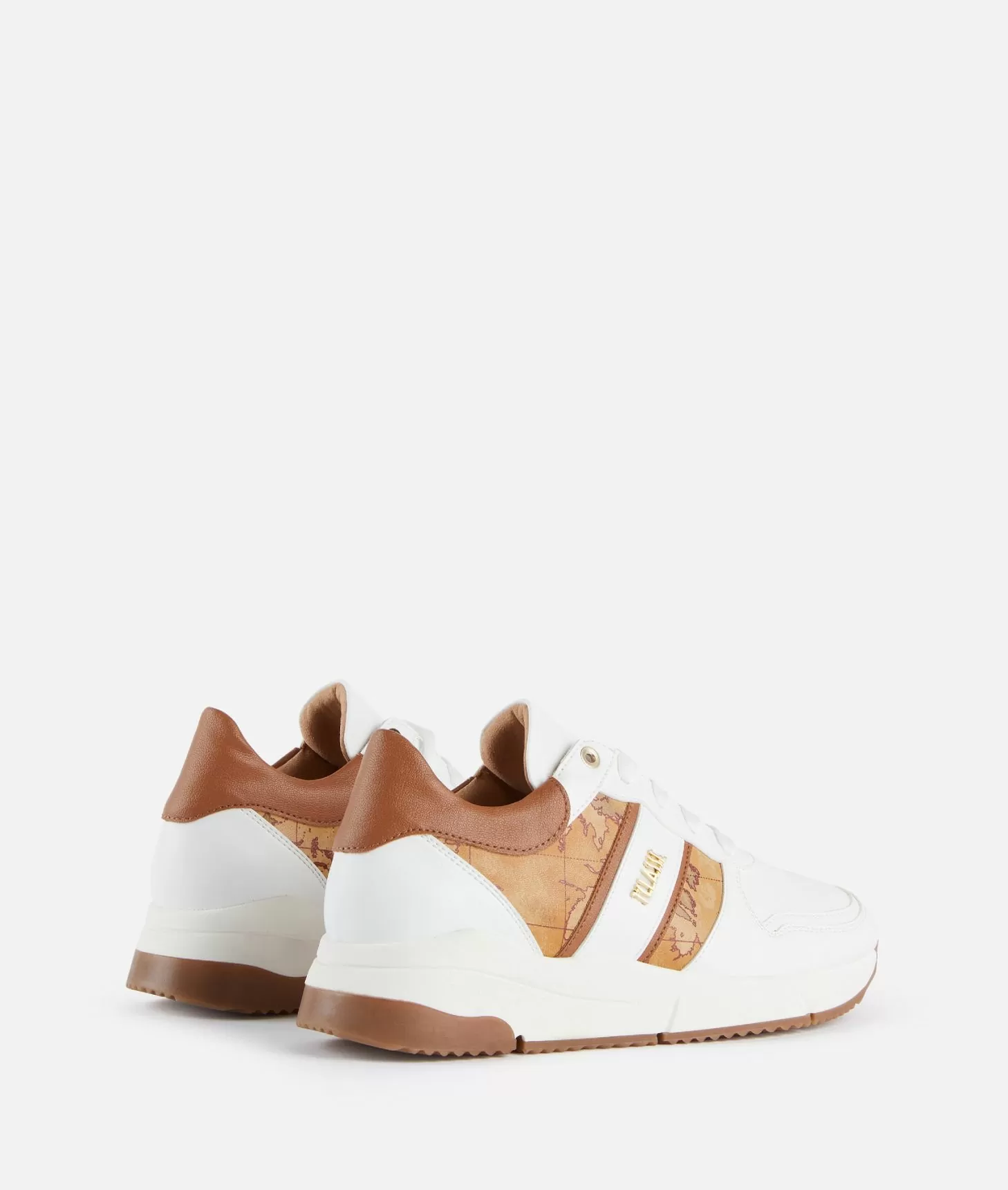 Alviero martini 1a classe Running in eco nappa con logo e dettagli Geo Classic Bianche Economico