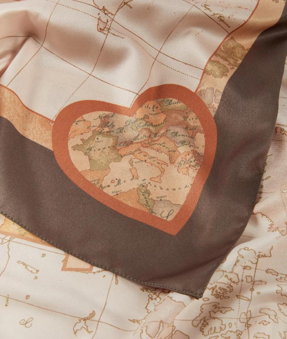Alviero martini 1a classe Foulard Geo Cuori 90x90 Kaki Hotsell