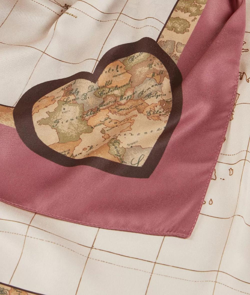 Alviero martini 1a classe Foulard Geo Cuori 90x90 Rosa Fard Vendita Economica