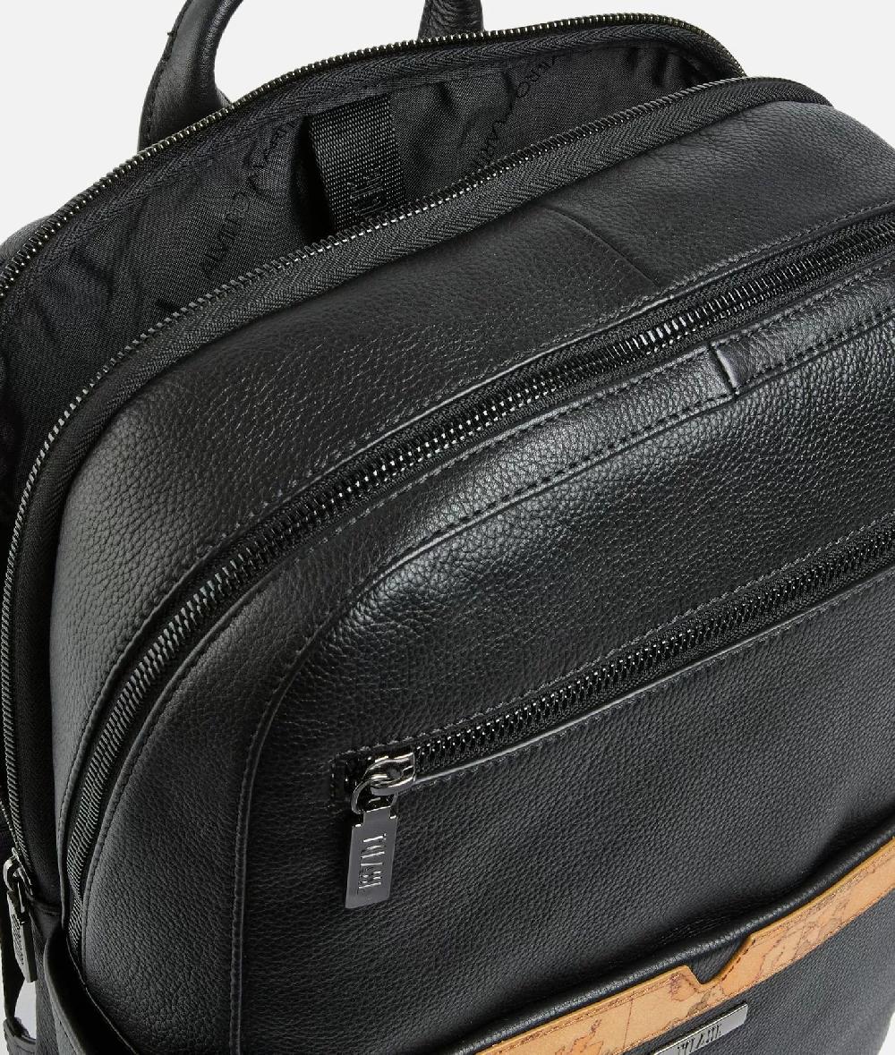 Alviero martini 1a classe Beta Leather zaino portacomputer Nero Offerta per la Festa della Mamma