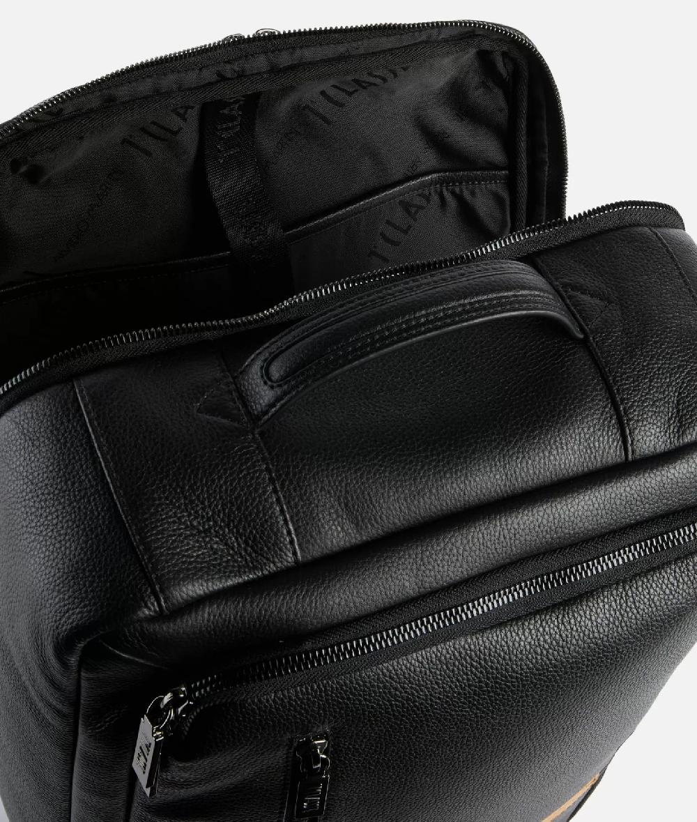 Alviero martini 1a classe Beta Leather zaino da viaggio tripla portabilità Nero Qualità Garantita