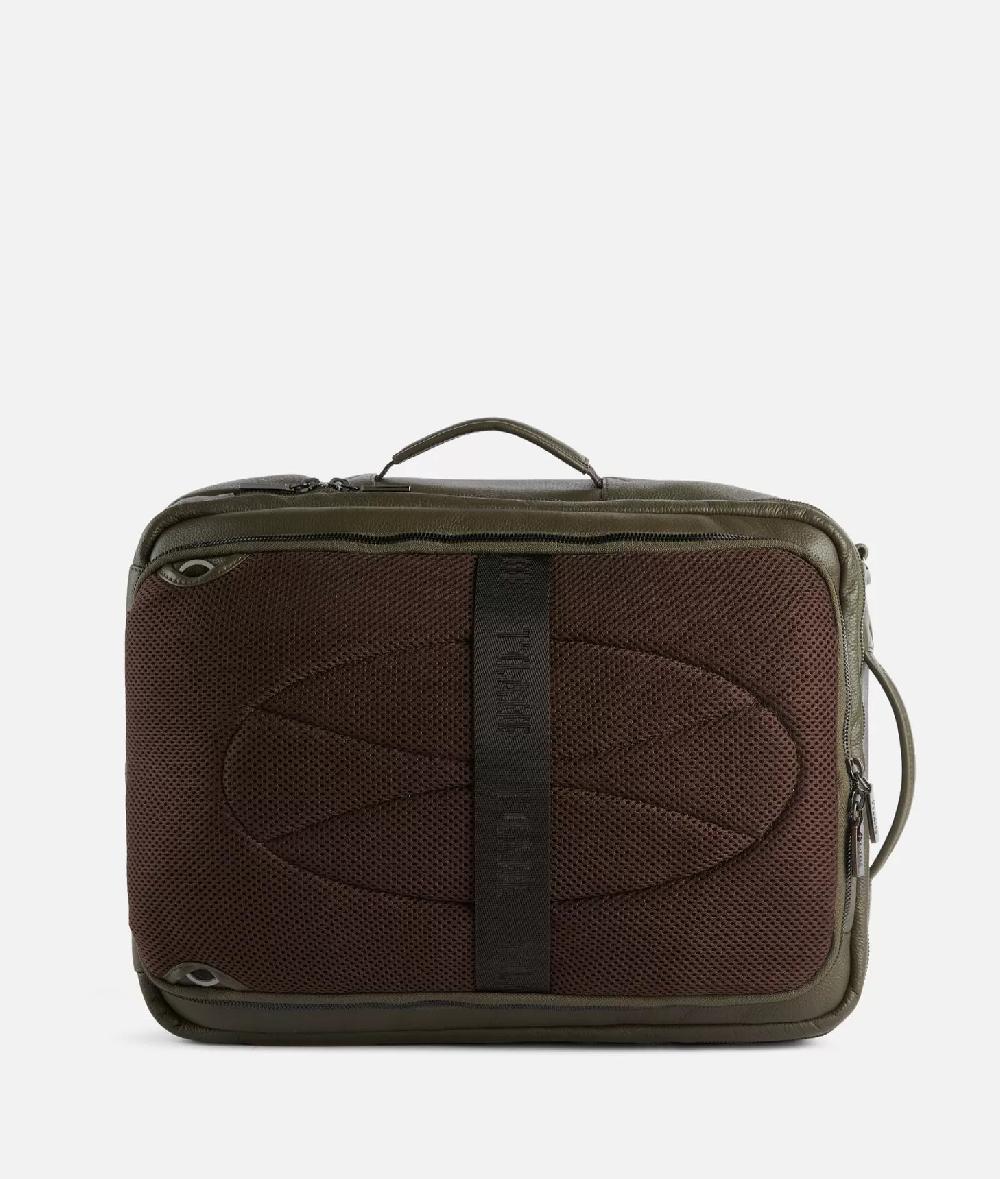 Alviero martini 1a classe Beta Leather zaino da viaggio tripla portabilità Verde Militare Negozi Online