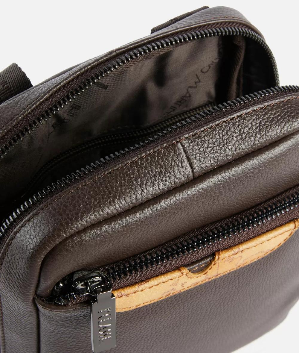 Alviero martini 1a classe Beta Leather bandoliera piccola Testa Di Moro Consegna Veloce