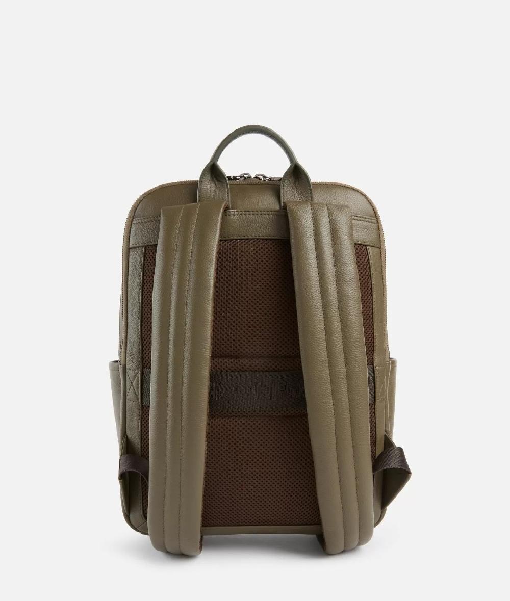 Alviero martini 1a classe Beta Leather zaino portacomputer Verde Militare Fino Al -60%
