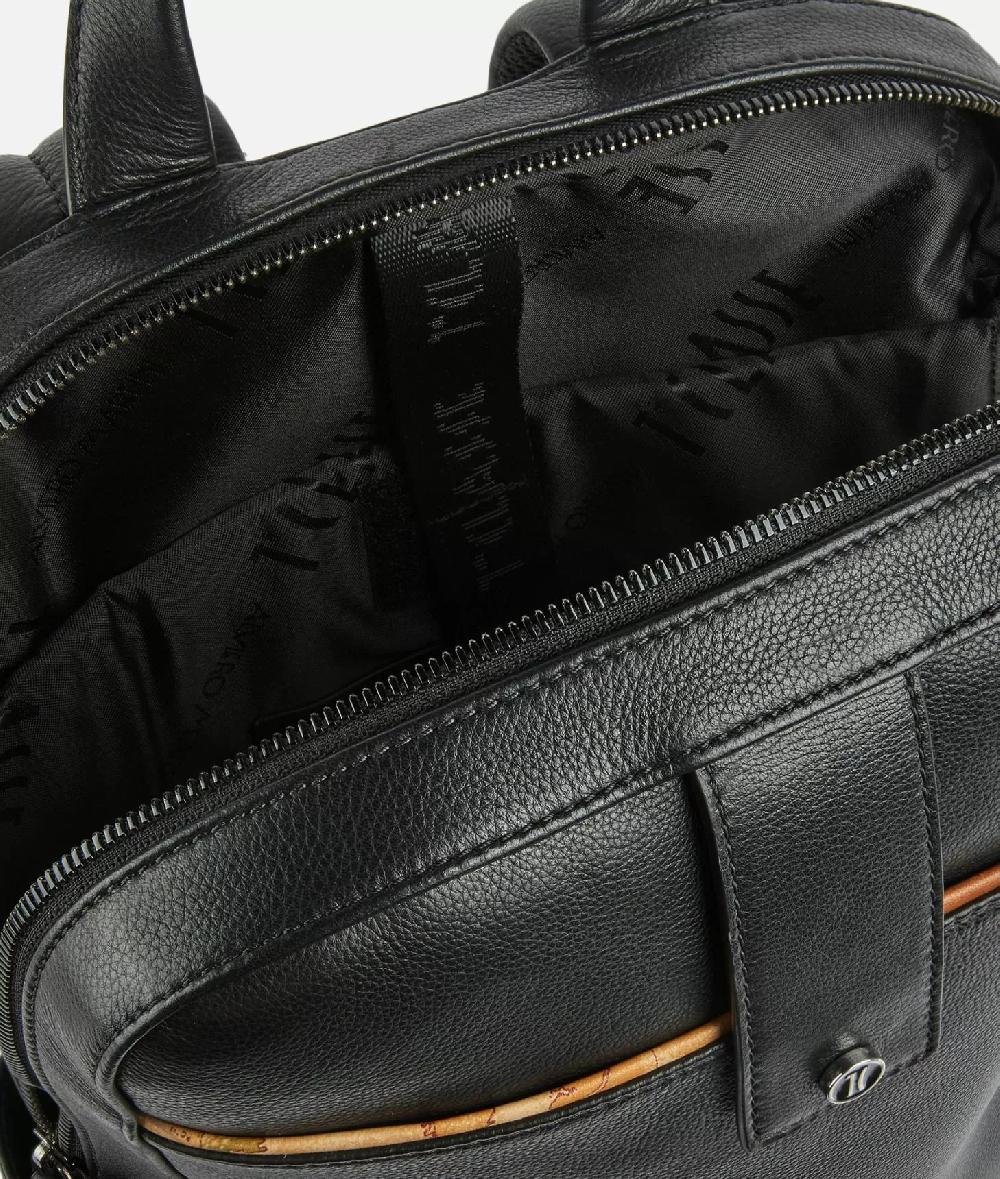 Alviero martini 1a classe Zaino per computer in pelle Nero Online