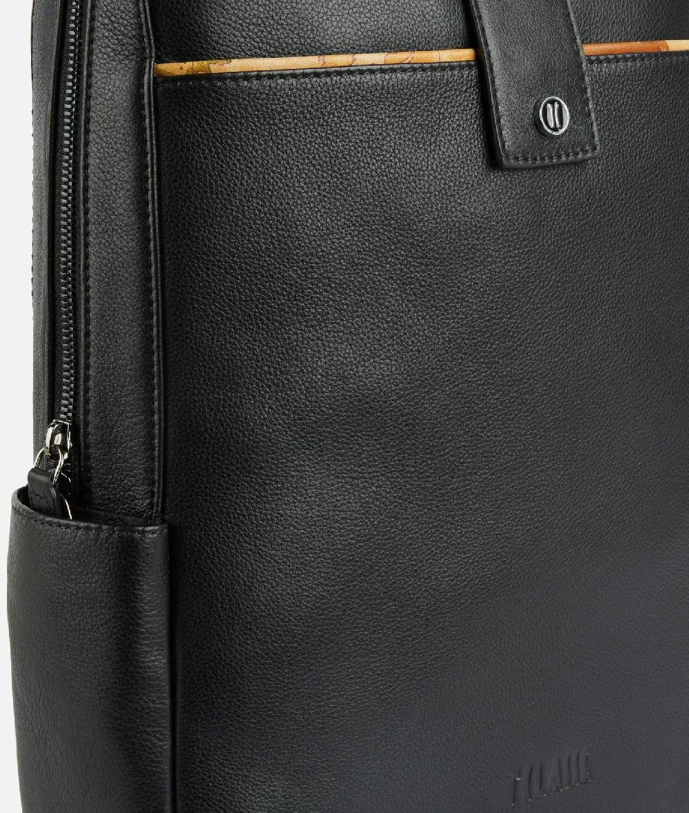 Alviero martini 1a classe Zaino per computer in pelle Nero Online