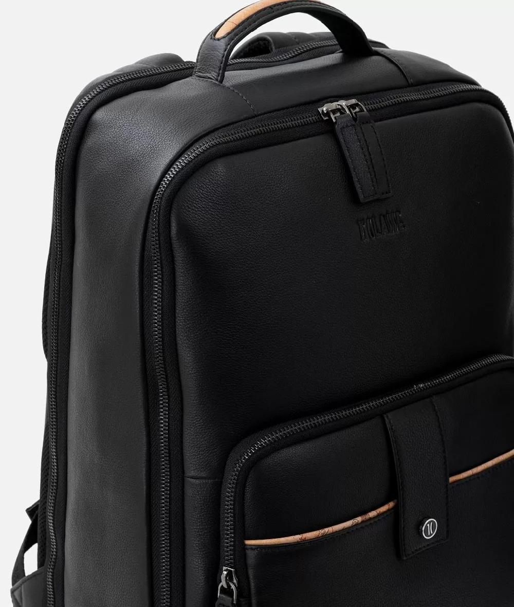 Alviero martini 1a classe Zaino da lavoro in pelle Nero Outlet