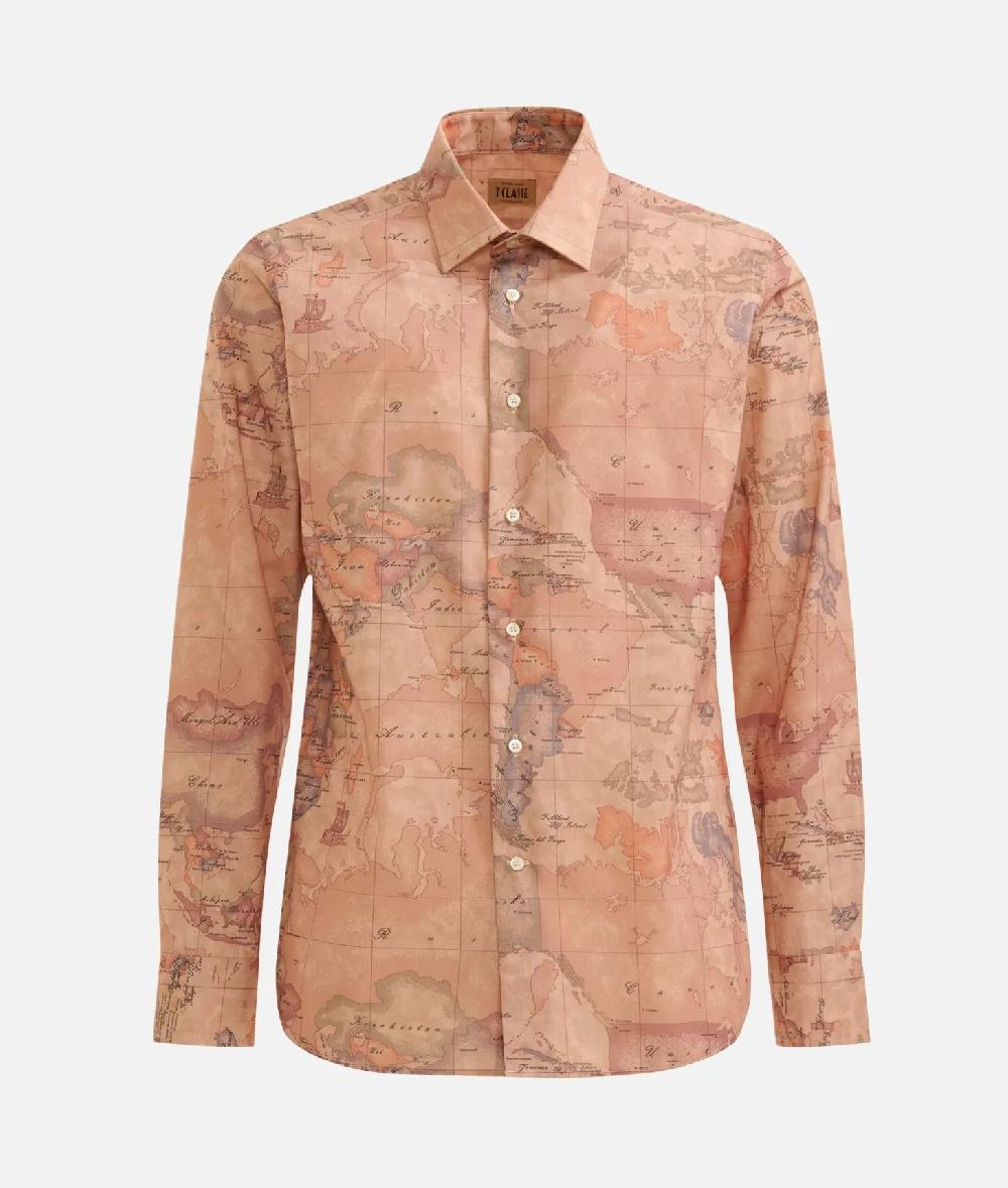 Alviero martini 1a classe Camicia slim con stampa Geo Classic Vendite Flash