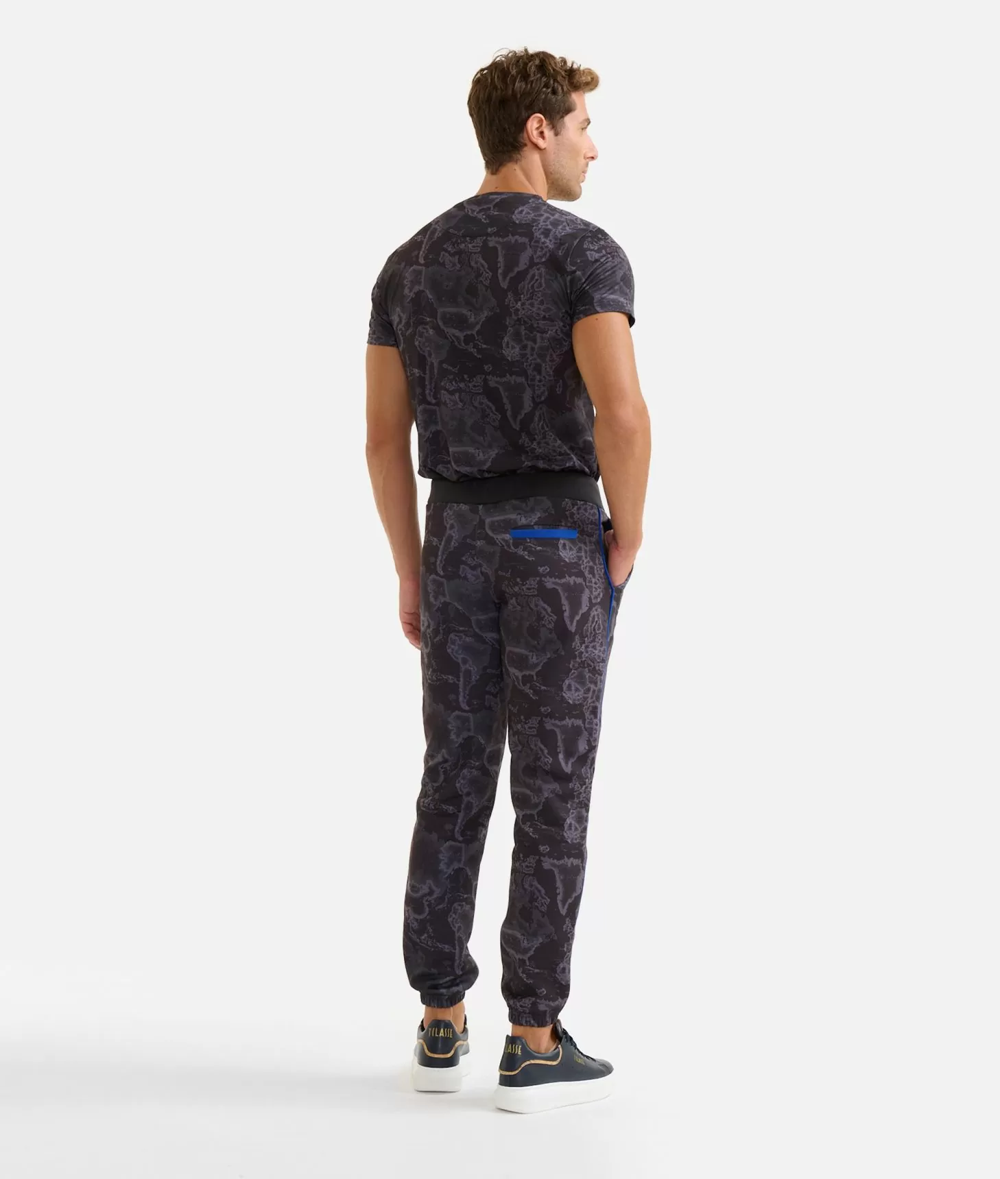 Alviero martini 1a classe Pantaloni jogging stampa Geo Night Neri Italia