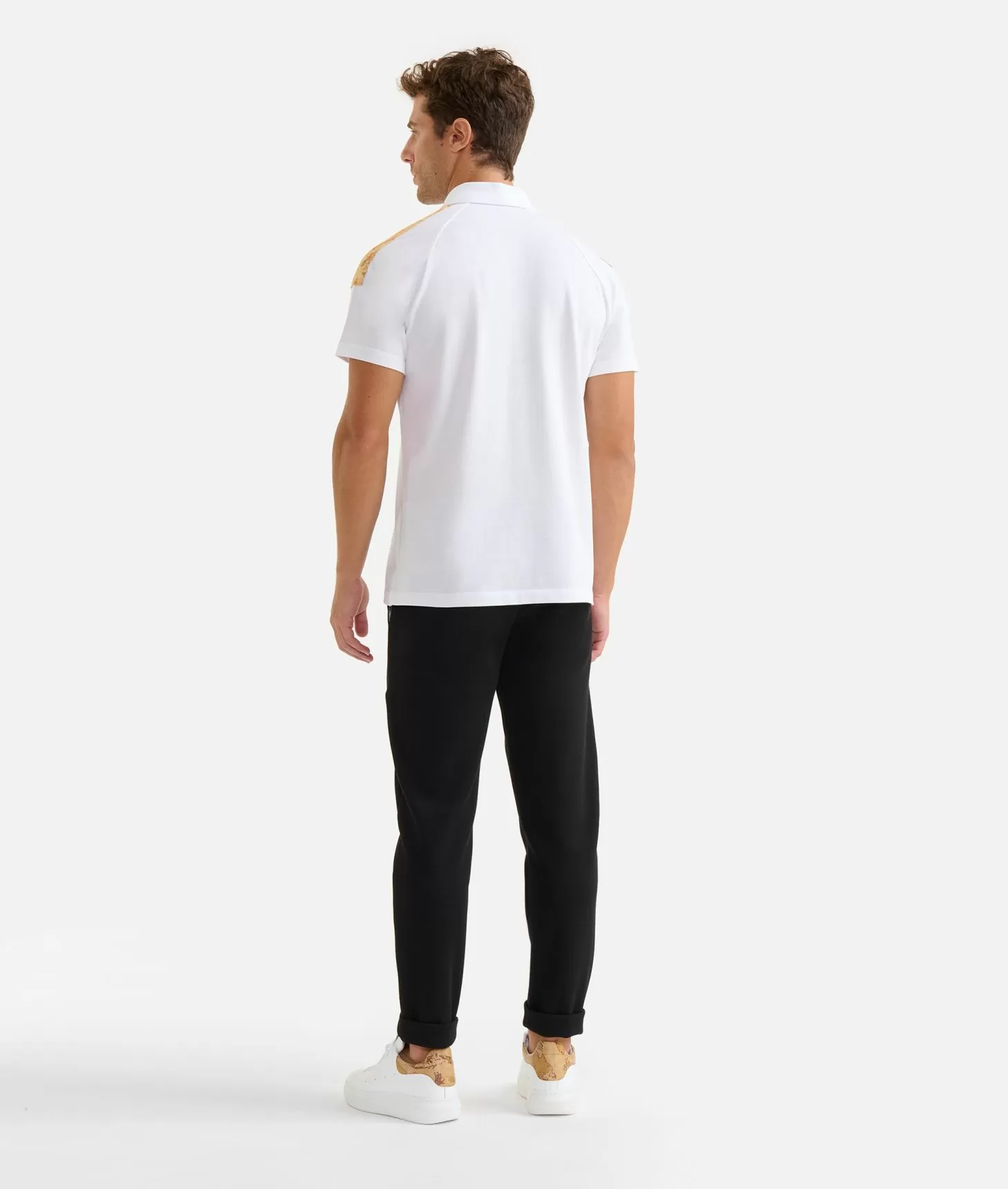 Alviero martini 1a classe Polo in cotone stretch con dettagli spalle Bianca Spedizione Gratuita