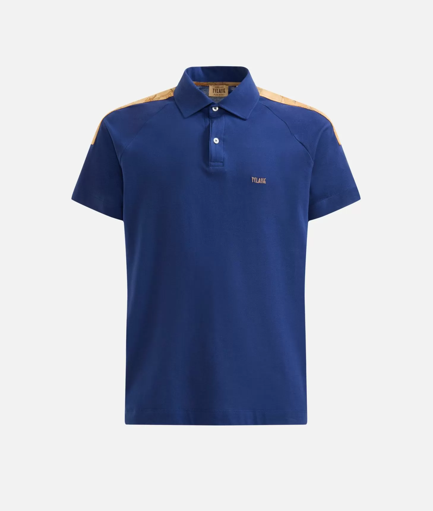 Alviero martini 1a classe Polo in cotone stretch con dettagli spalle Blu Klein Pezzi Unici