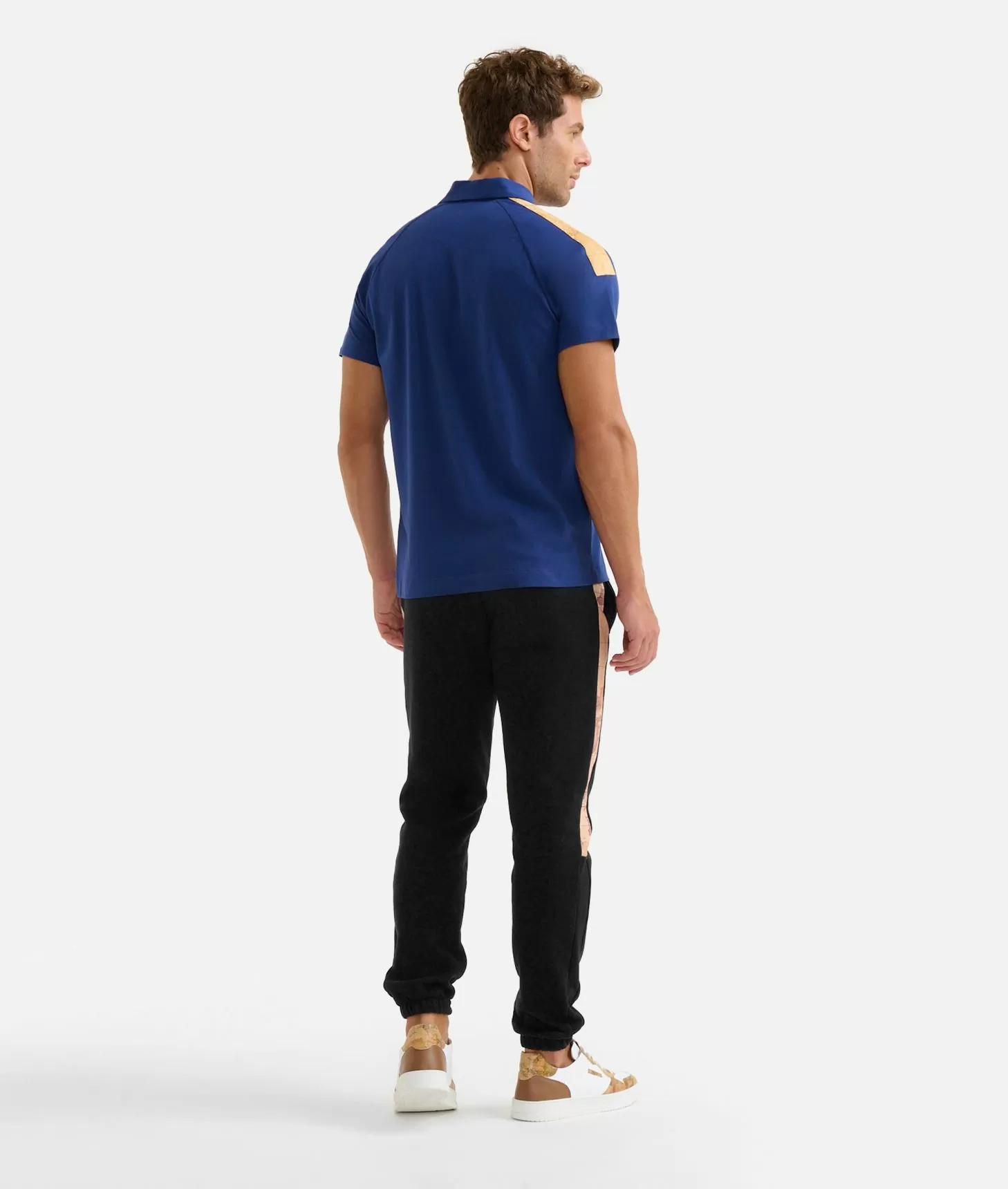 Alviero martini 1a classe Polo in cotone stretch con dettagli spalle Blu Klein Pezzi Unici