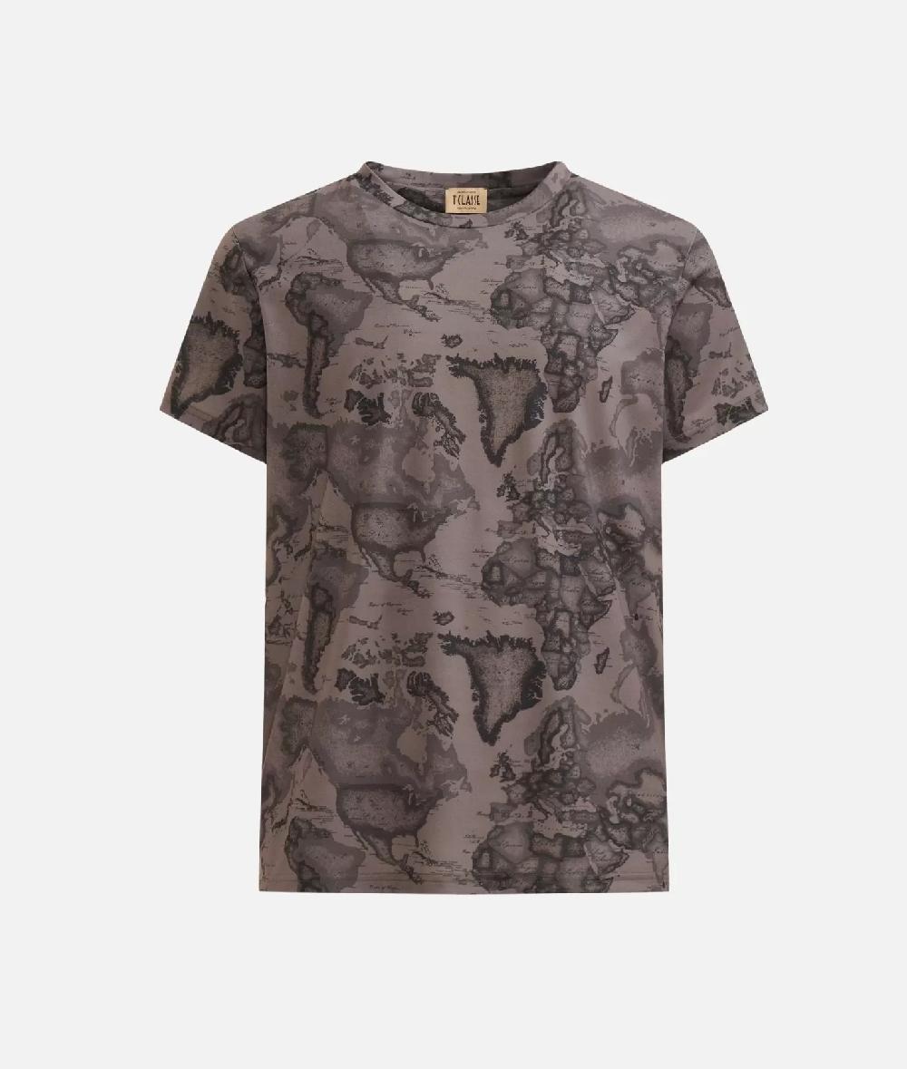Alviero martini 1a classe T-shirt stampa Geo Military Verde Acquista Ora
