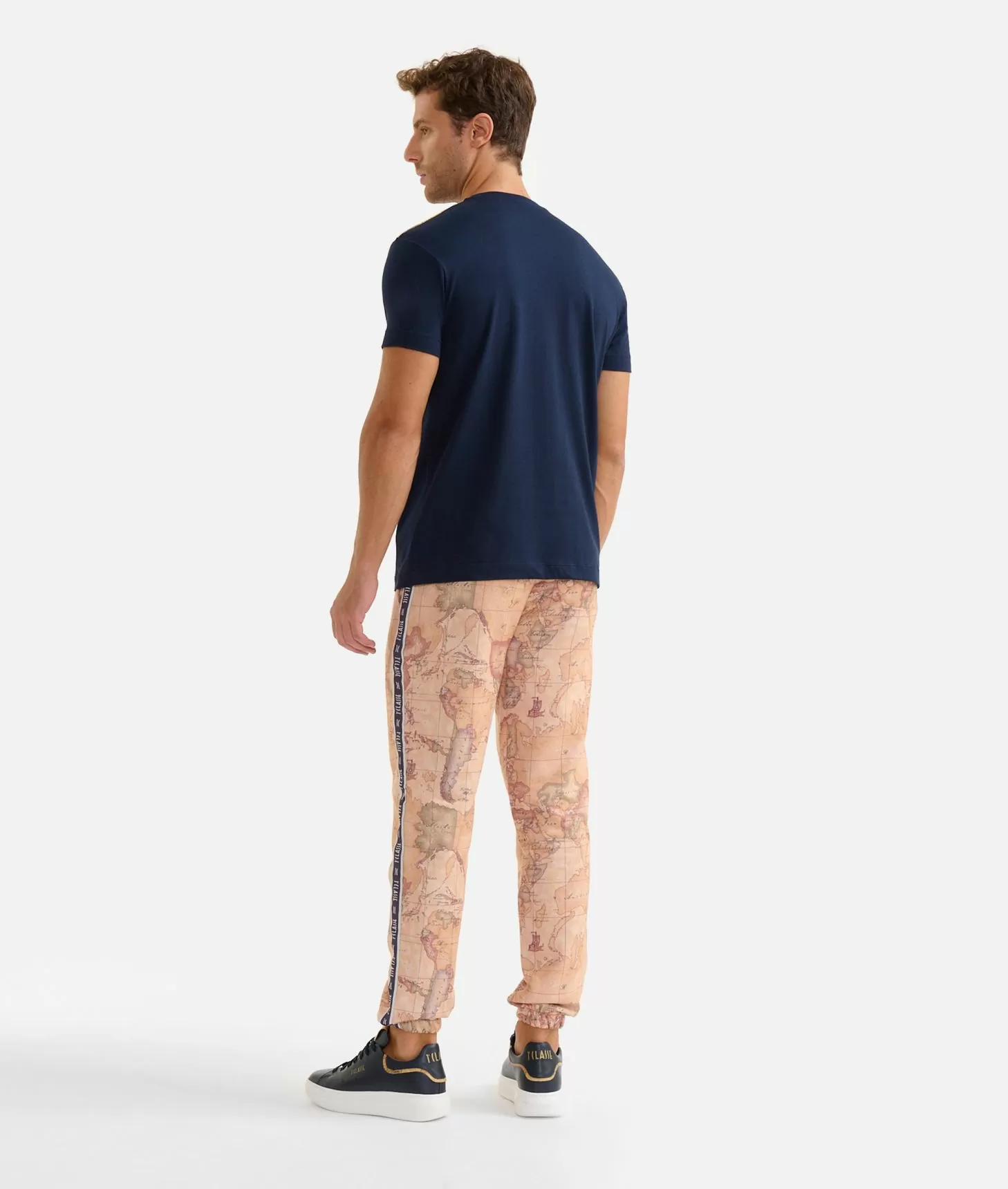Alviero martini 1a classe T-shirt in cotone con dettagli spalle Blu Navy Consegna Veloce