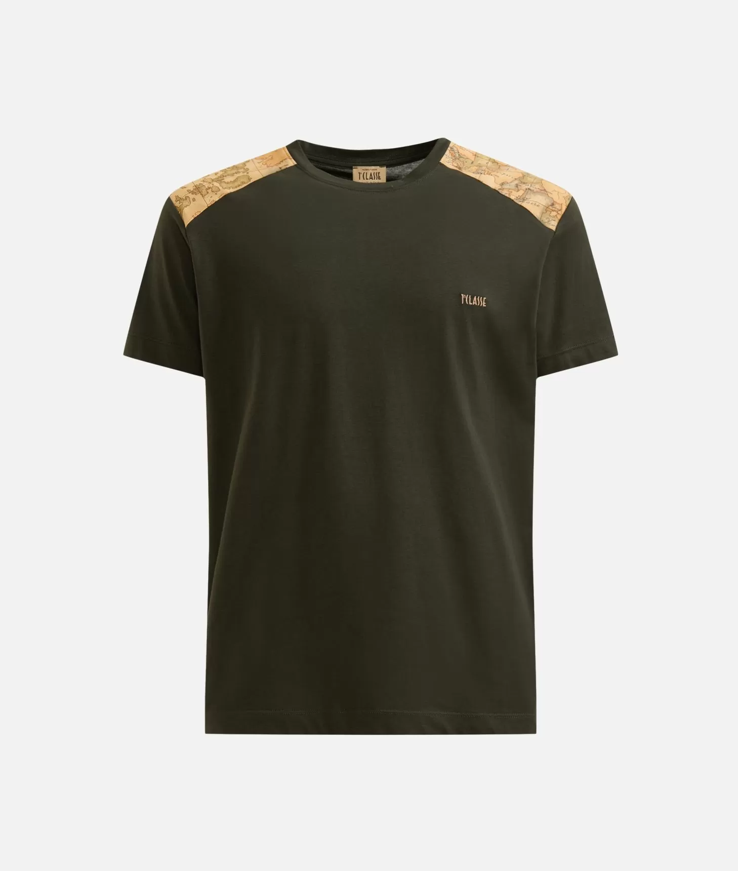 Alviero martini 1a classe T-shirt in cotone con dettagli spalle Verde Militare Promozione Limitata