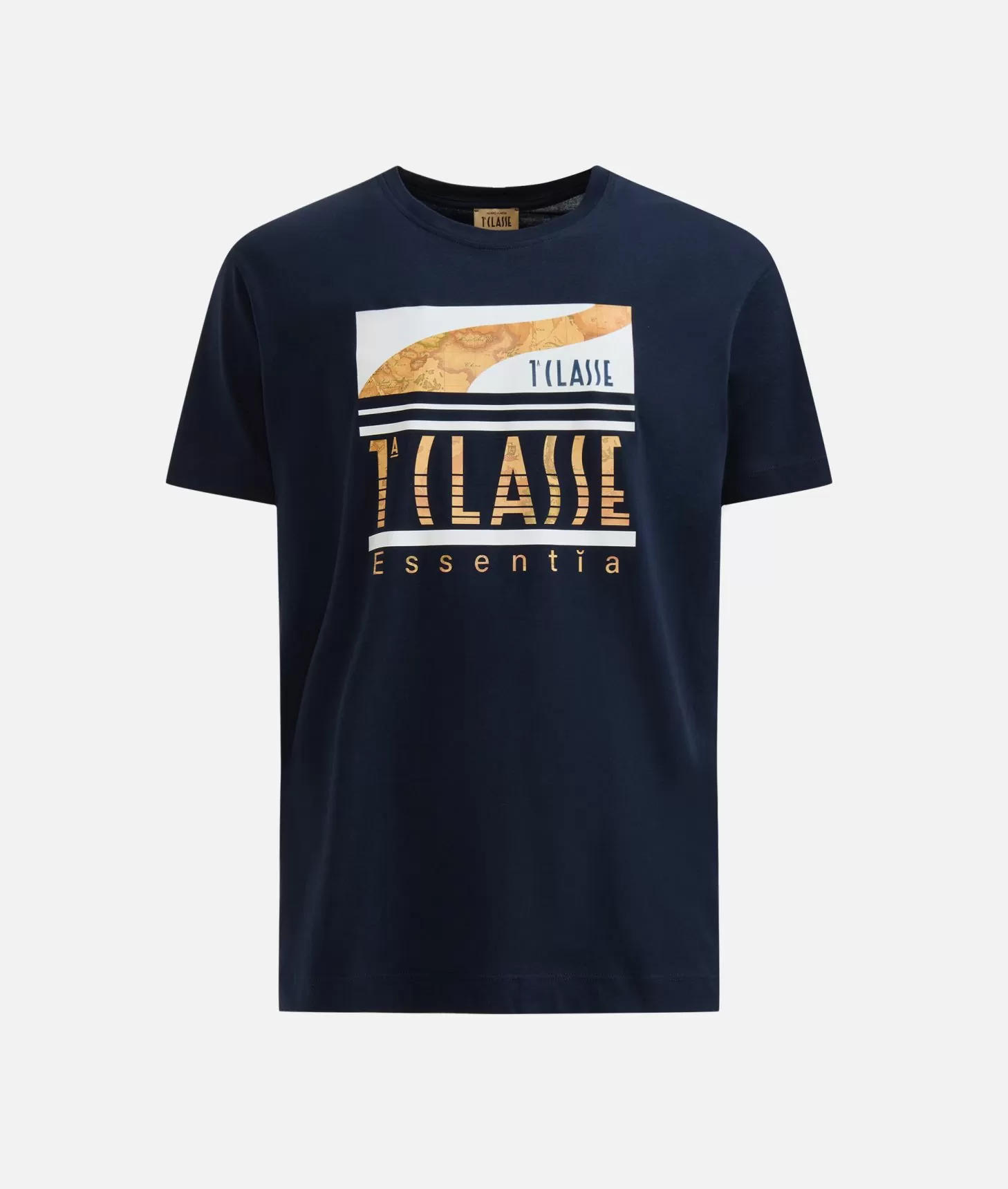 Alviero martini 1a classe T-shirt in cotone con logo 1ᴬ Classe Essentia Blu Navy Fino Al -60%