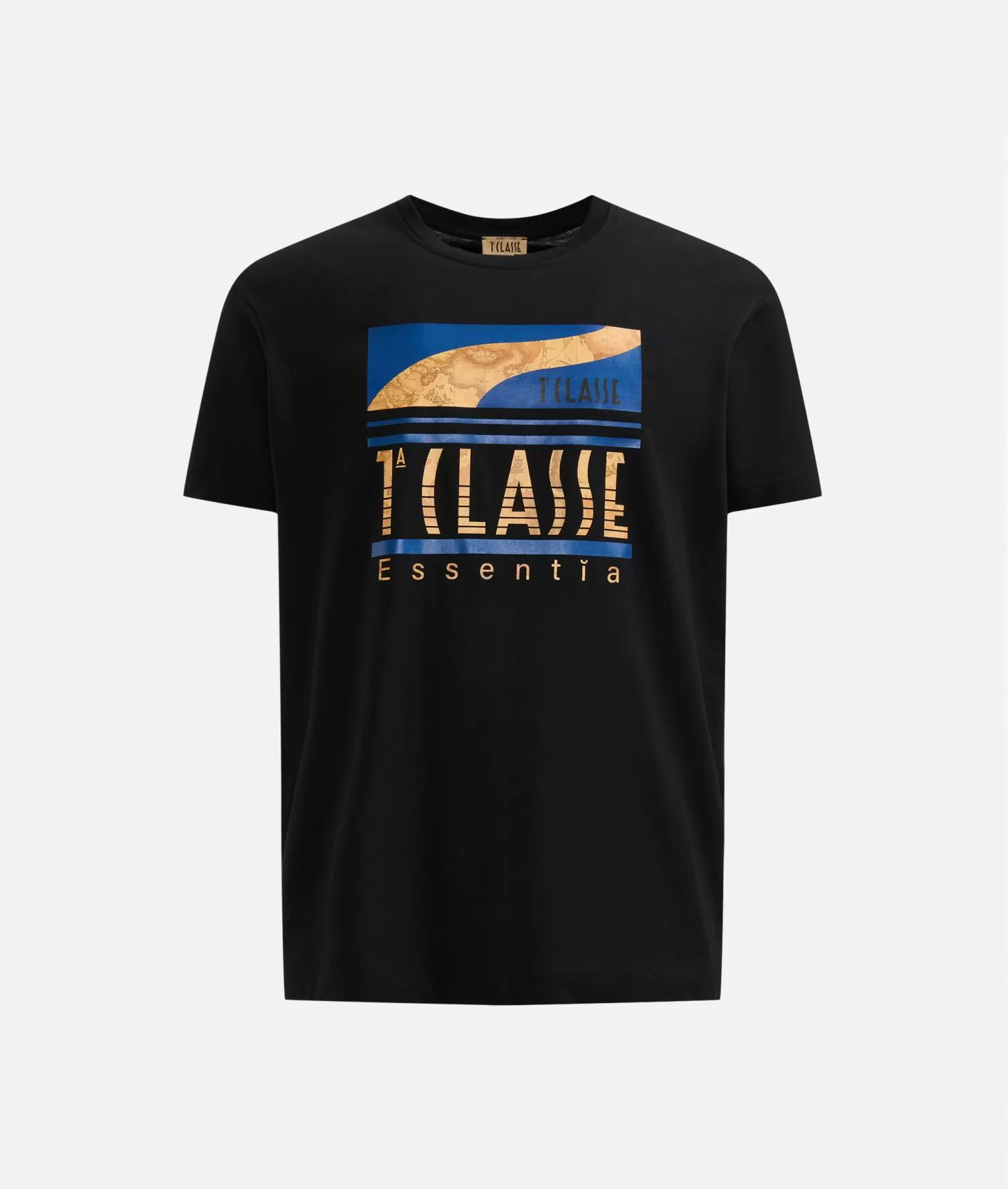 Alviero martini 1a classe T-shirt in cotone con logo 1ᴬ Classe Essentia Nera Prezzo Ridotto