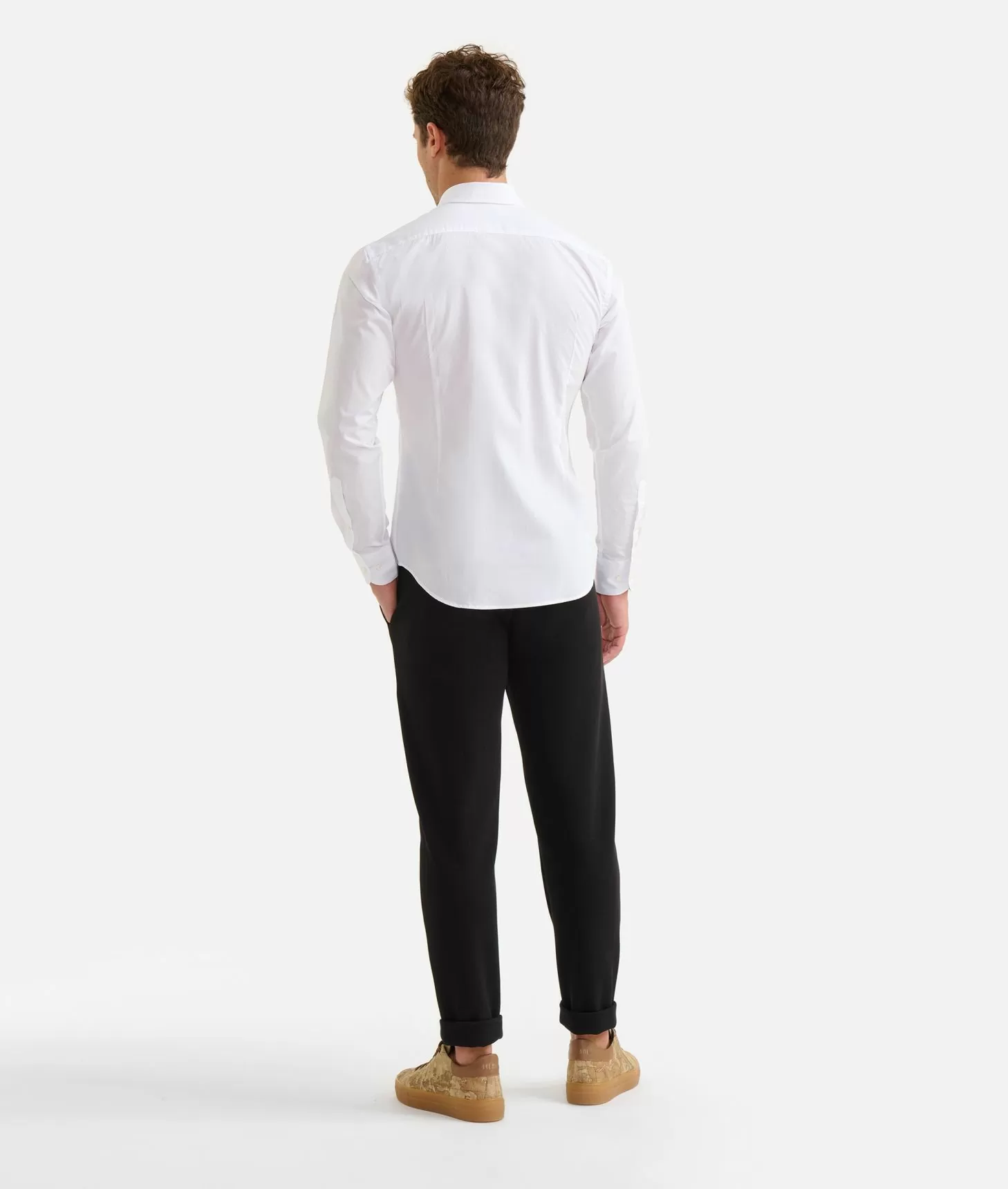Alviero martini 1a classe Camicia slim in cotone con dettaglio spalle Bianca Prezzo di fabbrica