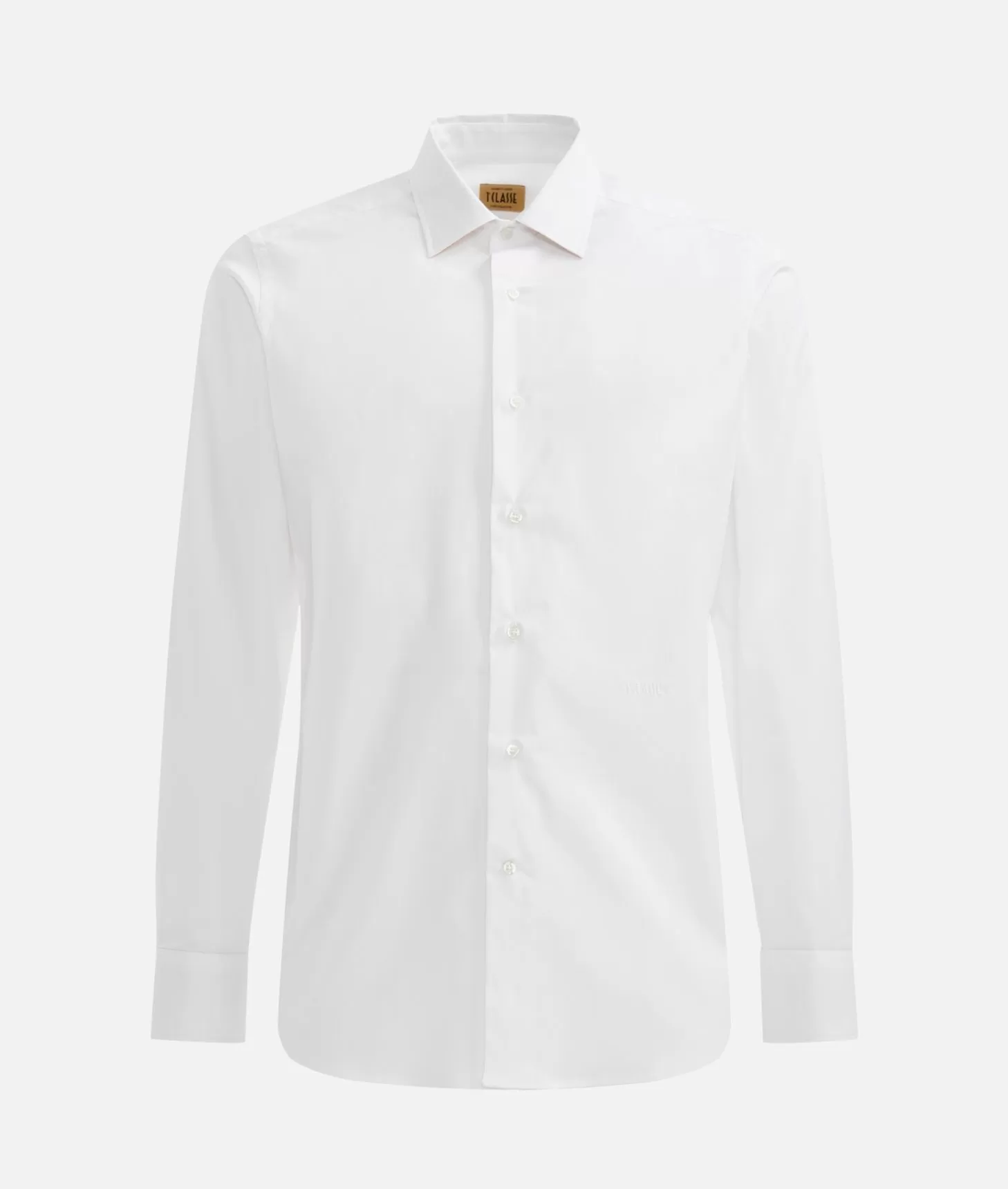 Alviero martini 1a classe Camicia slim in cotone stretch con toppe Geo Classic Bianca Sconto