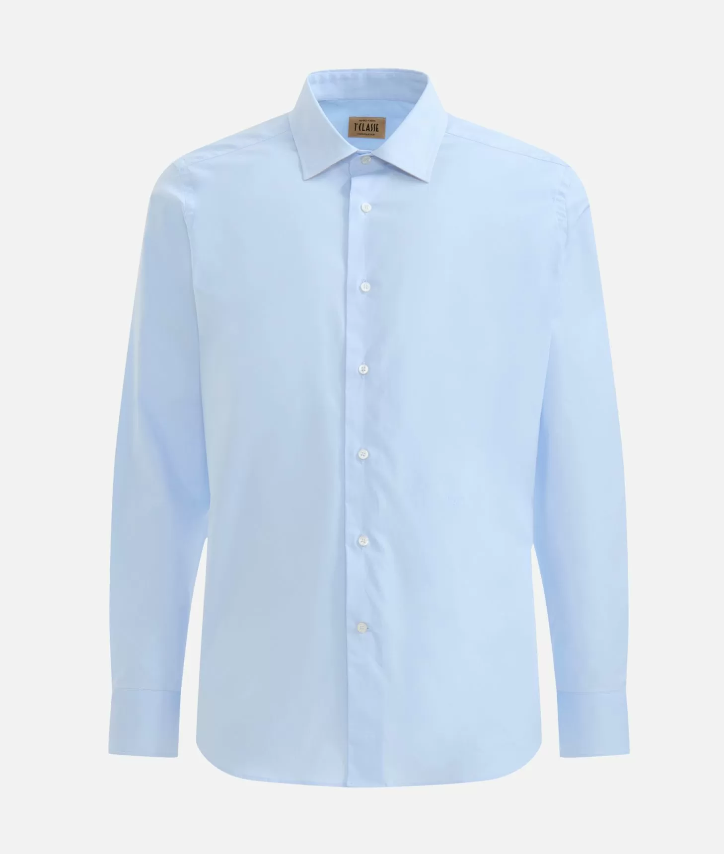 Alviero martini 1a classe Camicia slim in cotone stretch con toppe Geo Classic Azzurra Offerta