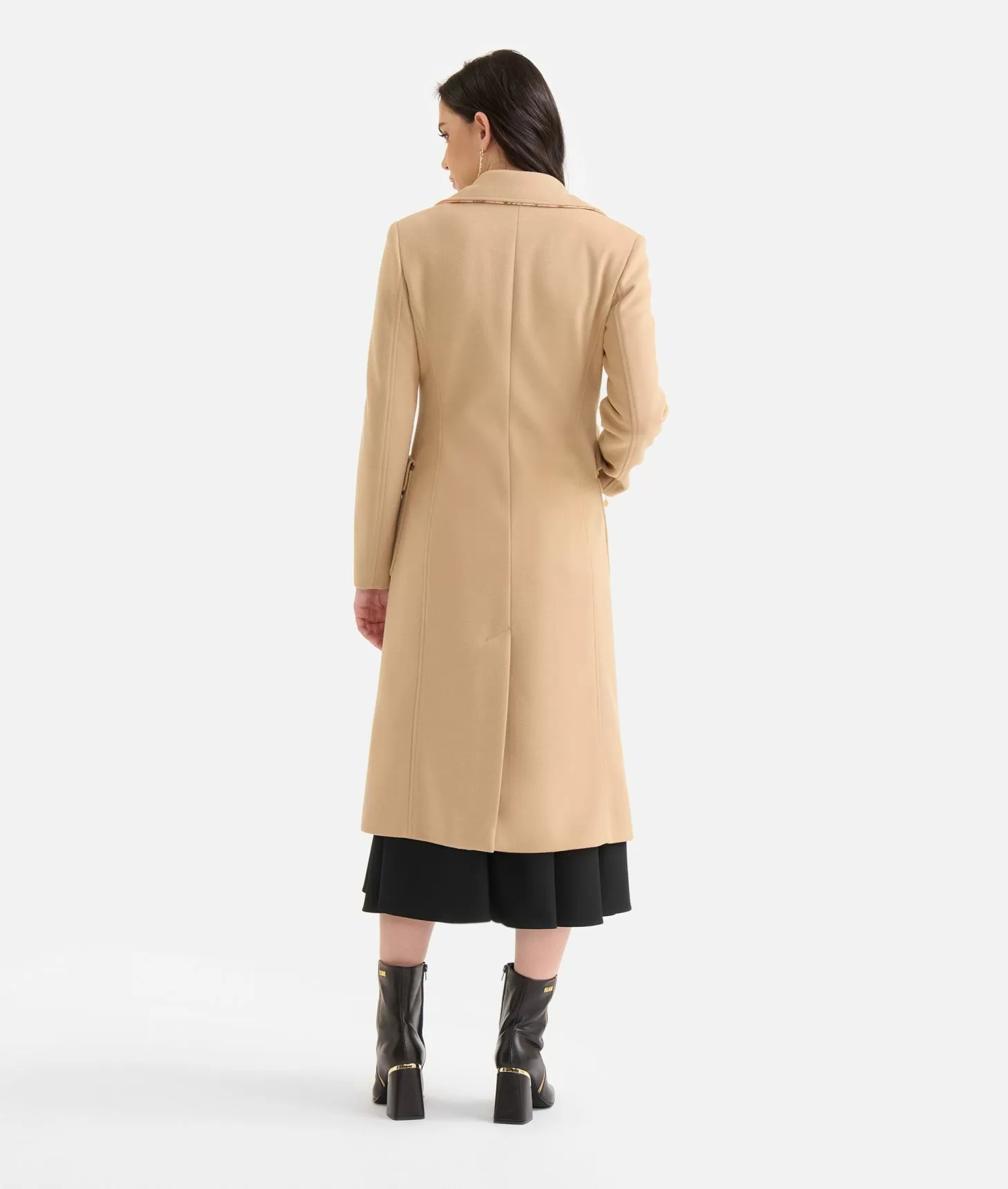 Alviero martini 1a classe Cappotto con dettaglio gioiello in velour Cammello Promozione