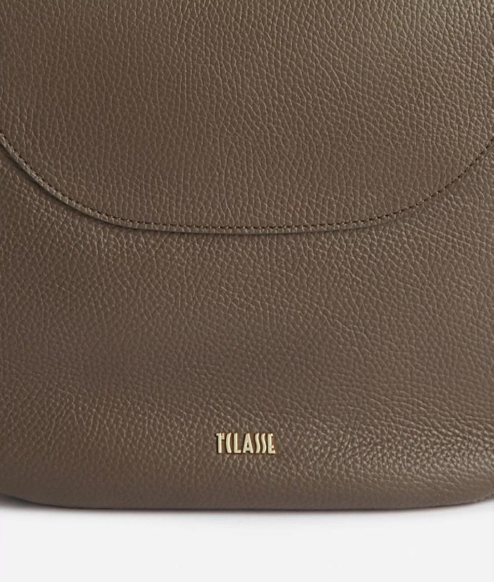 Alviero martini 1a classe Universe Leather tracolla a mezzaluna media Taupe Scuro Fino al 50% di sconto