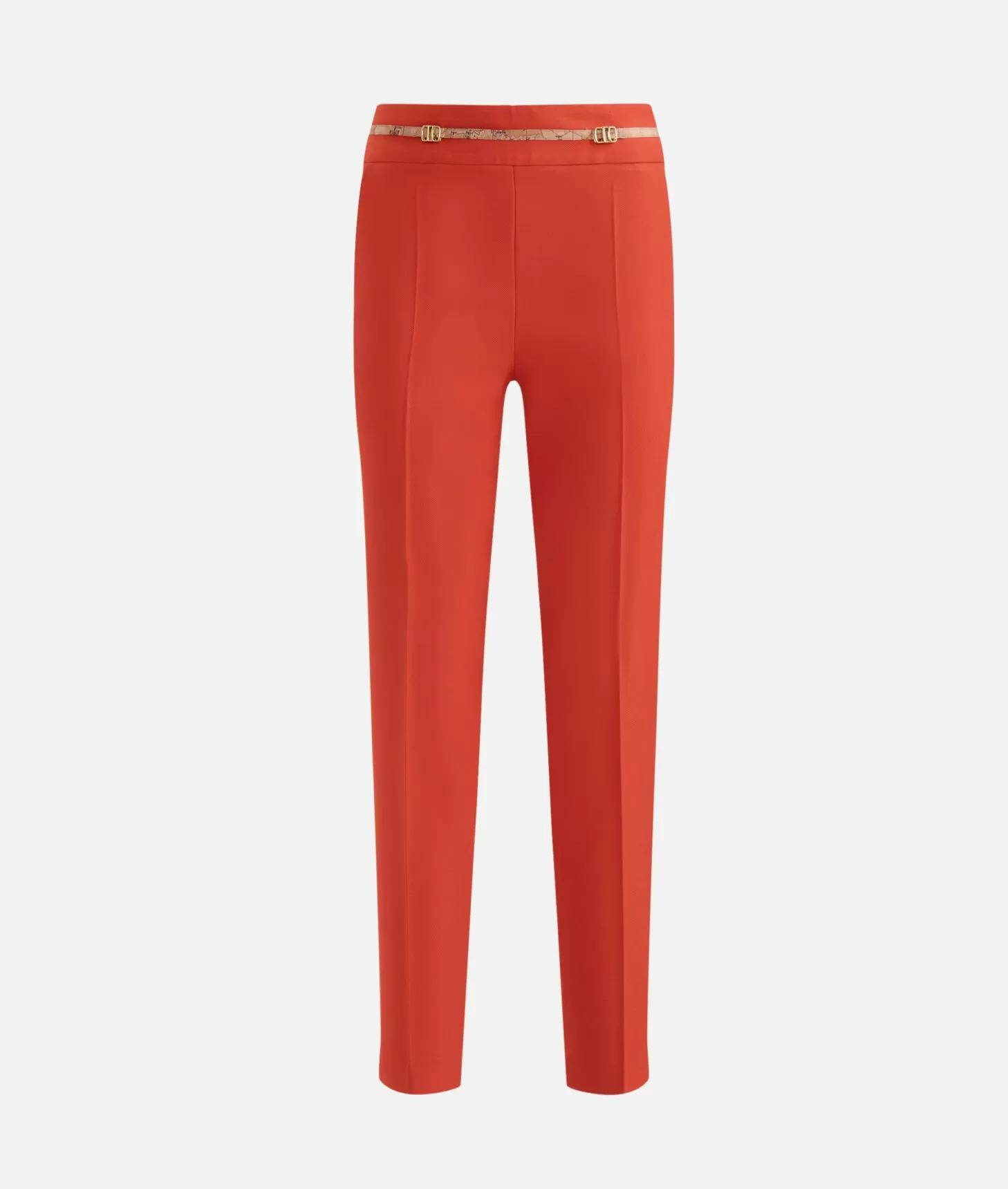 Alviero martini 1a classe Pantaloni in cavallery con fibbiette 1C Mattone Saldi