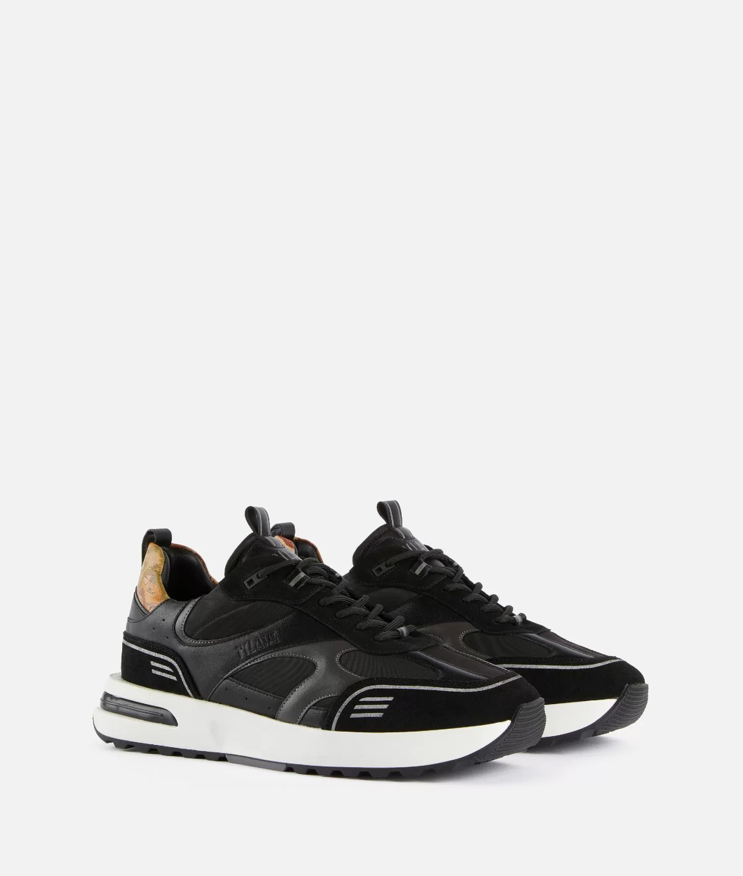Alviero martini 1a classe Geo Road Abu Dhabi sneakers in nylon ed eco nappa Nere 2025