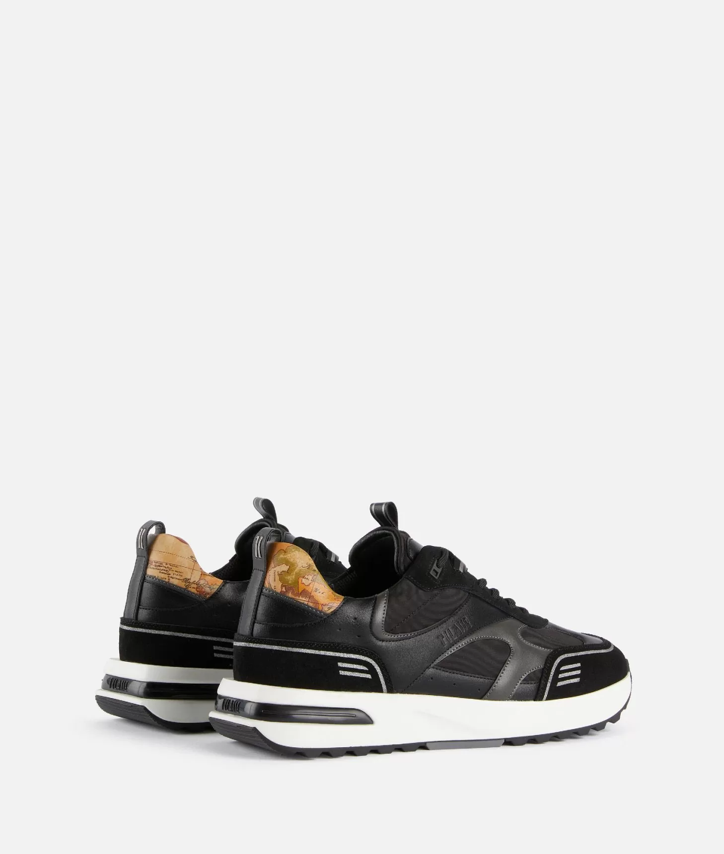 Alviero martini 1a classe Geo Road Abu Dhabi sneakers in nylon ed eco nappa Nere 2025