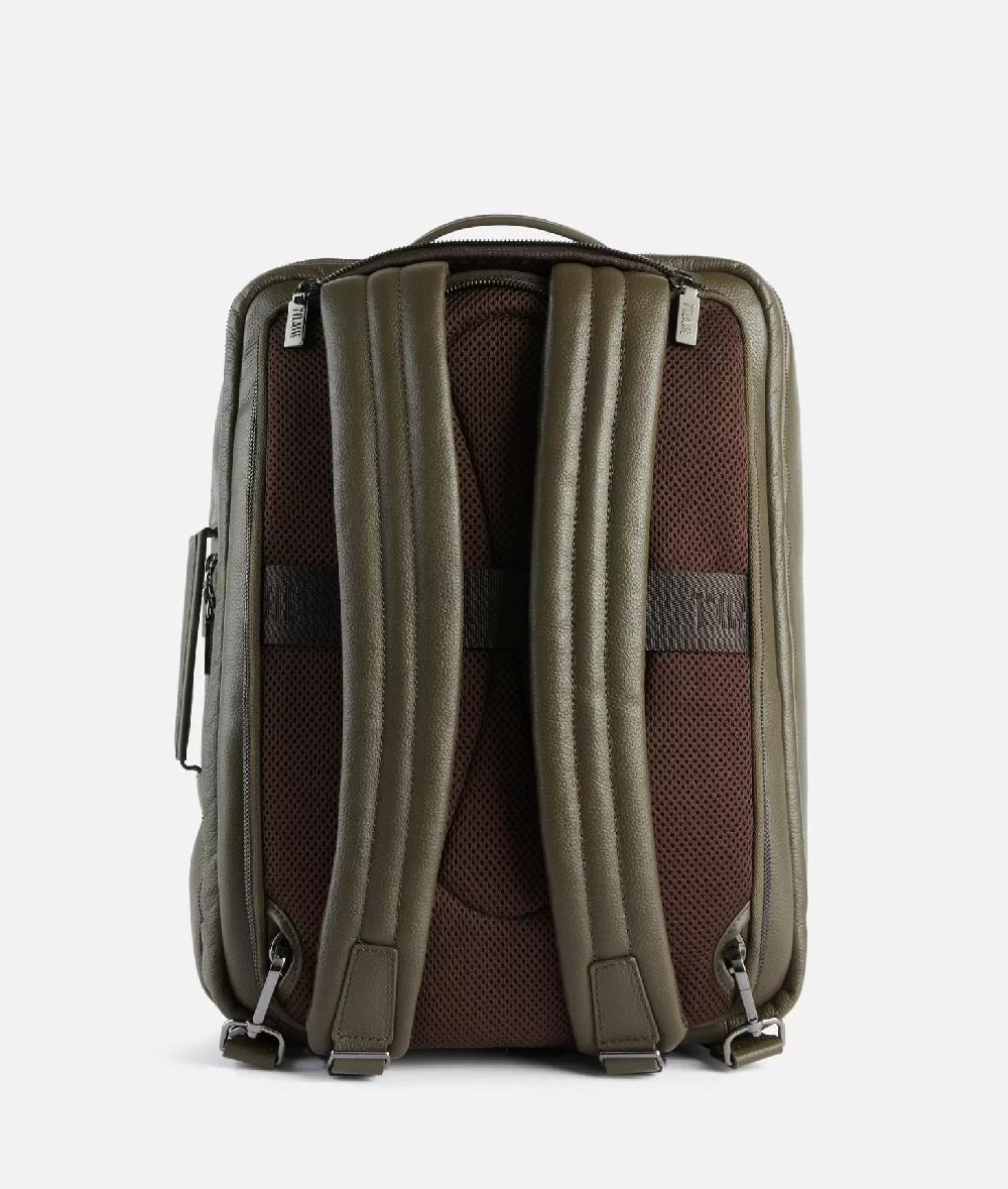 Alviero martini 1a classe Beta Leather zaino da viaggio tripla portabilità Verde Militare Online
