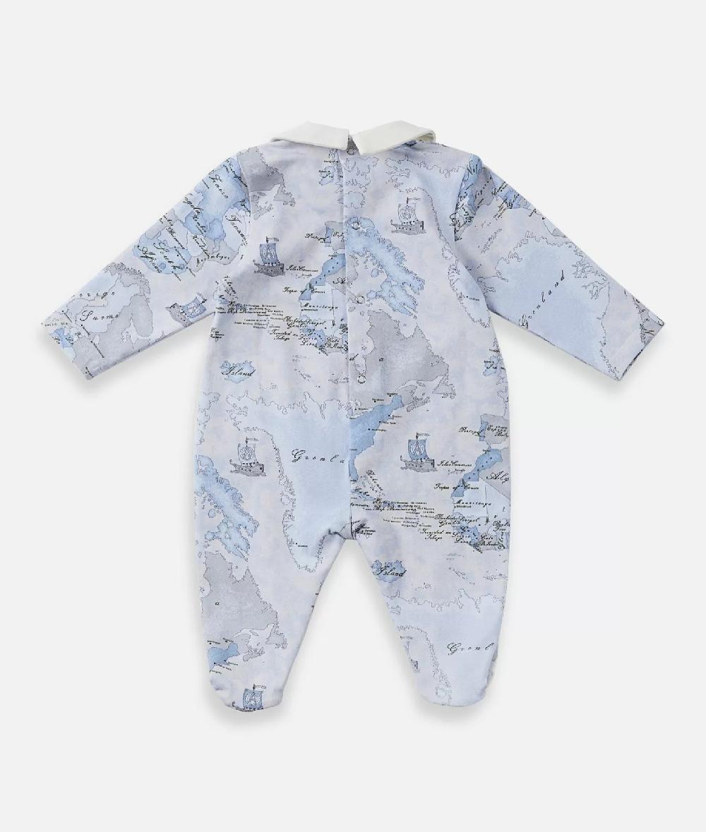Alviero martini 1a classe Tutina in cotone Geo Lord Azzurra Moda