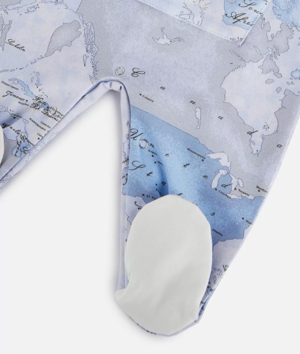 Alviero martini 1a classe Tutina in cotone Geo Lord Azzurra Moda