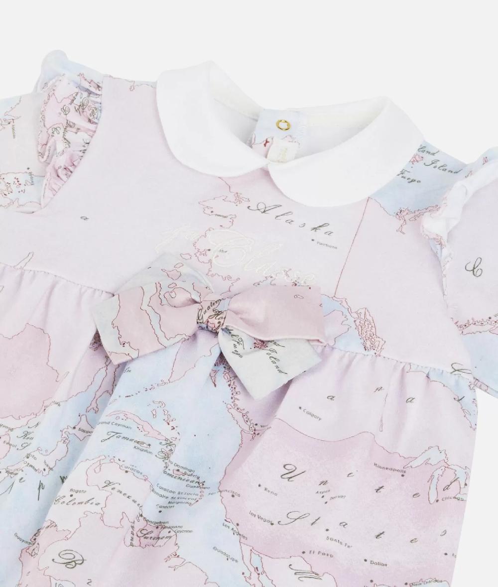 Alviero martini 1a classe Tutina in cotone con fiocco Geo Lady Rosa Qualità Garantita