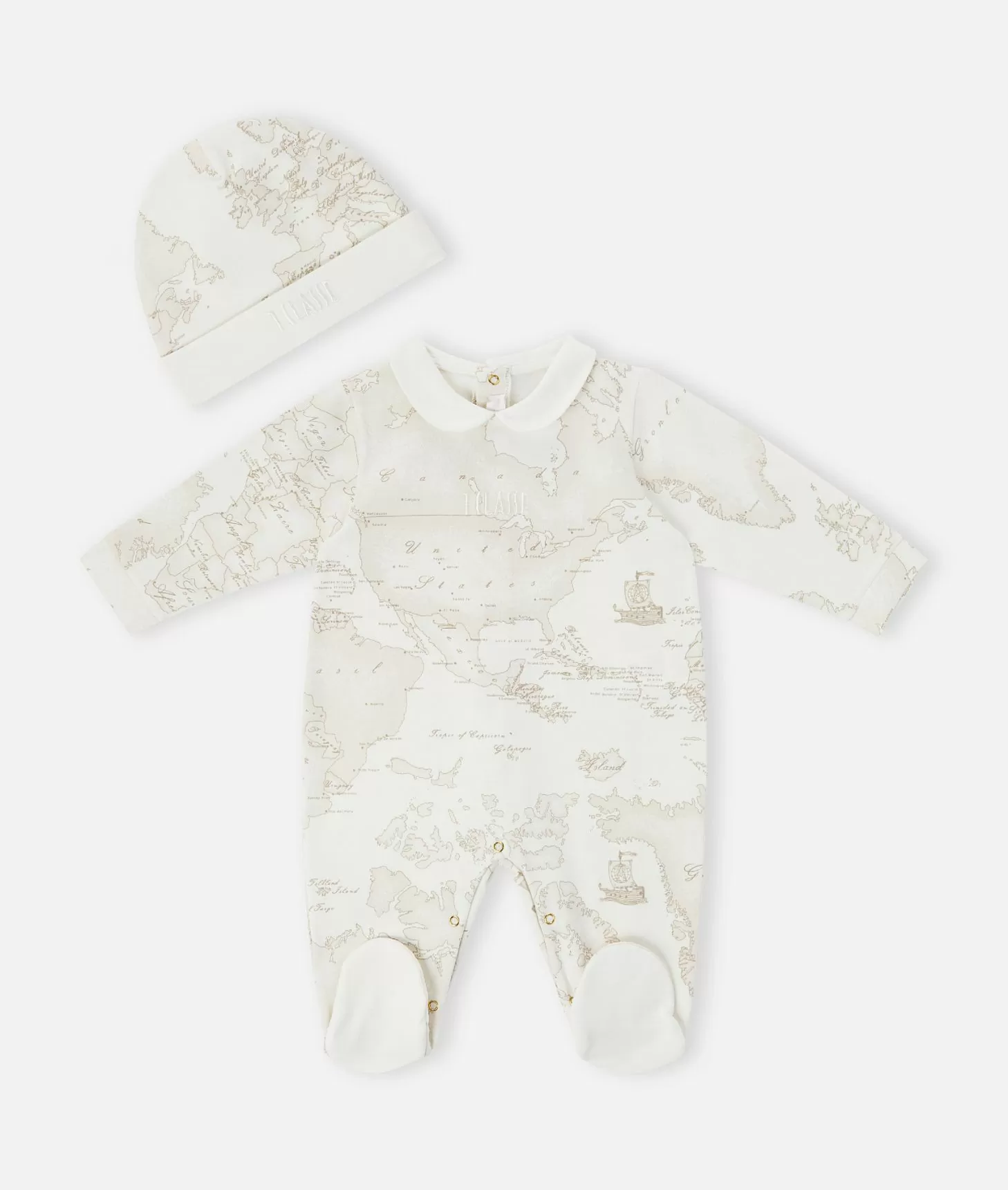 Alviero martini 1a classe Kit con tutina bavaglino e cappellino Geo White Acquista Ora