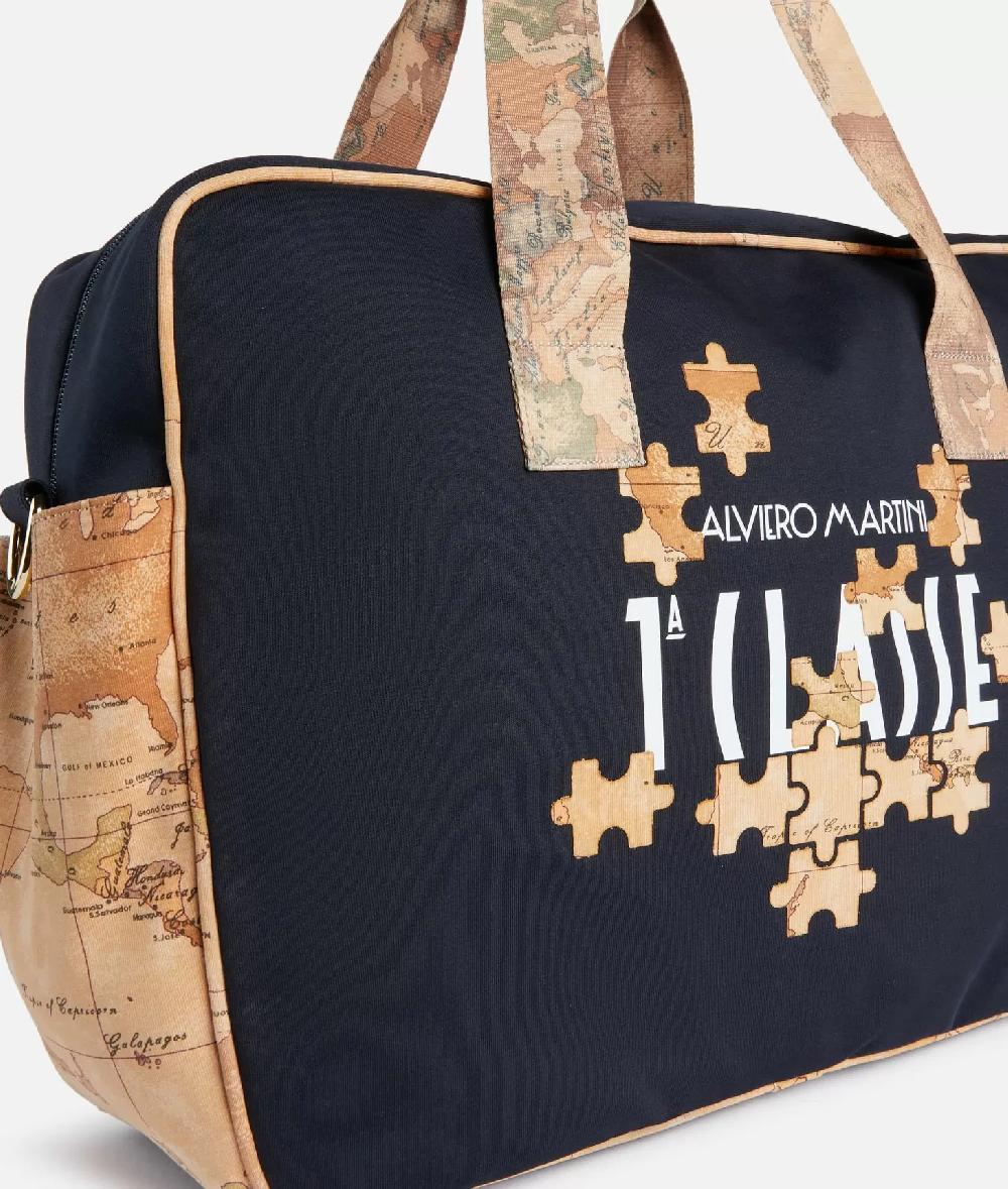Alviero martini 1a classe Borsa per il cambio Geo Puzzle Blu Shopping Online