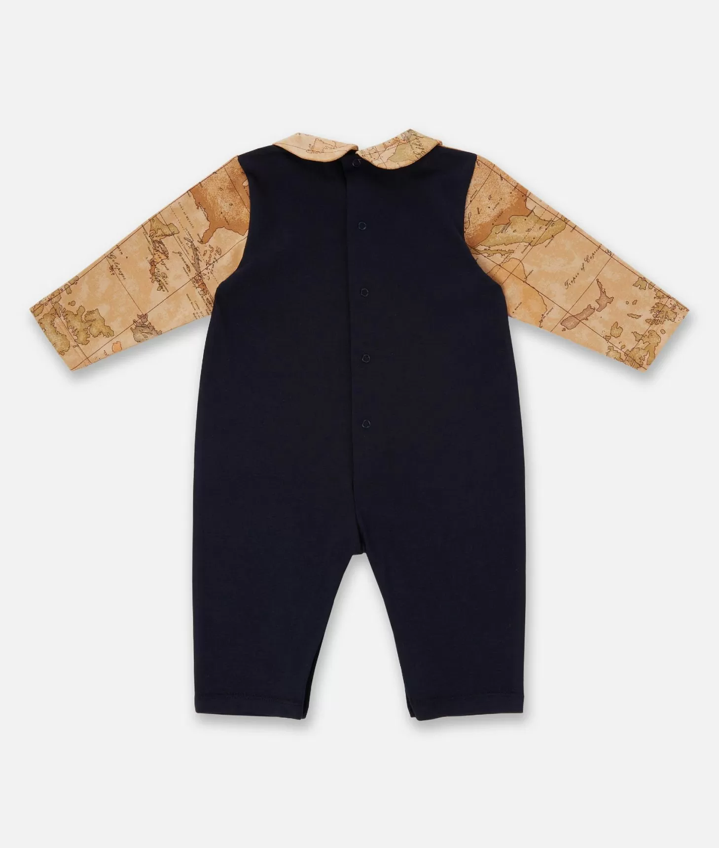 Alviero martini 1a classe Tutina in cotone senza piedini Geo Puzzle Blu Sottocosto