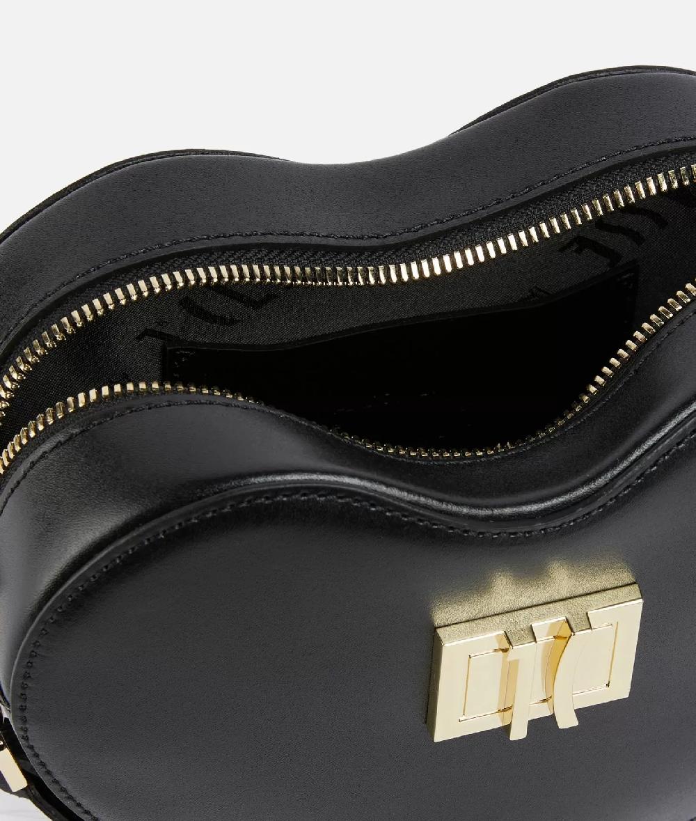 Alviero martini 1a classe Winter Spirit tracollina a cuore in pelle liscia Nera Economico
