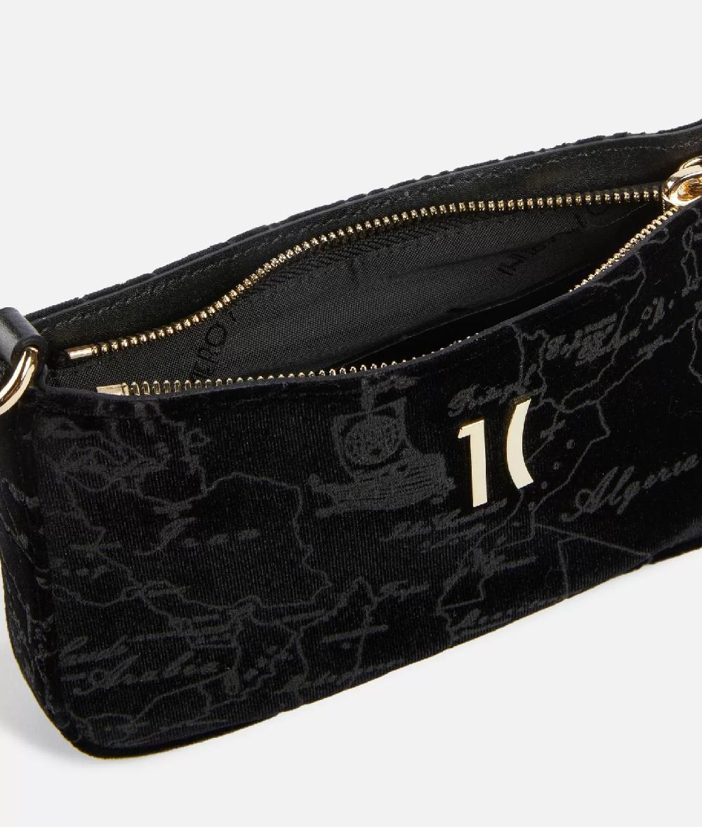 Alviero martini 1a classe Moments Bag pochette con tracolla e catena Nero Hotsell