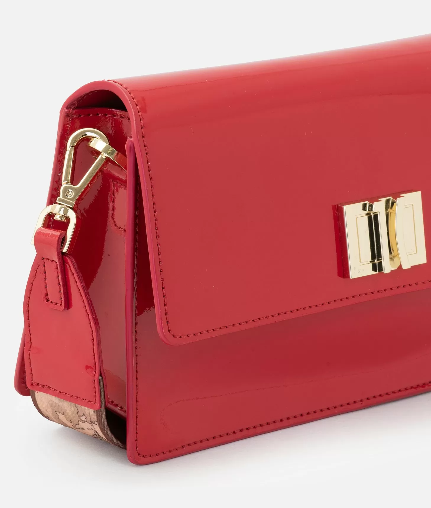 Alviero martini 1a classe Winter Spirit tracollina con patta in vernice Rossa In Saldo