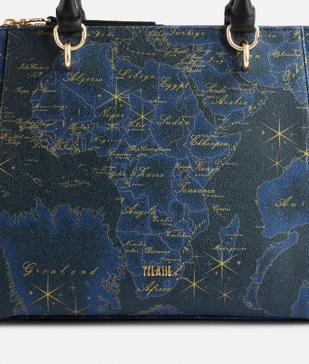 Alviero martini 1a classe Geo Midnight borsa shopping Blu Notte Spedizione Gratuita
