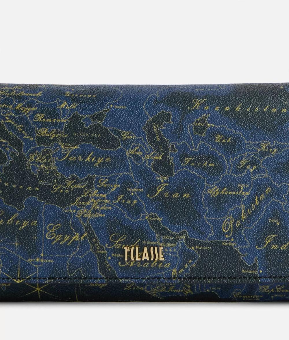 Alviero martini 1a classe Geo Midnight pochette con patta Blu Notte Qualità Garantita