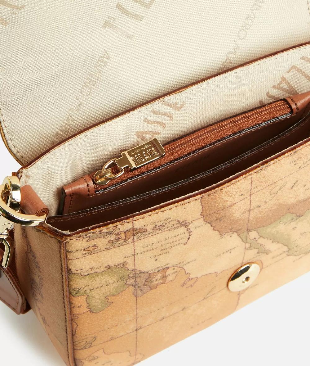Alviero martini 1a classe Borsa a tracolla in tessuto stampa Geo Classic Naturale Vendite Flash
